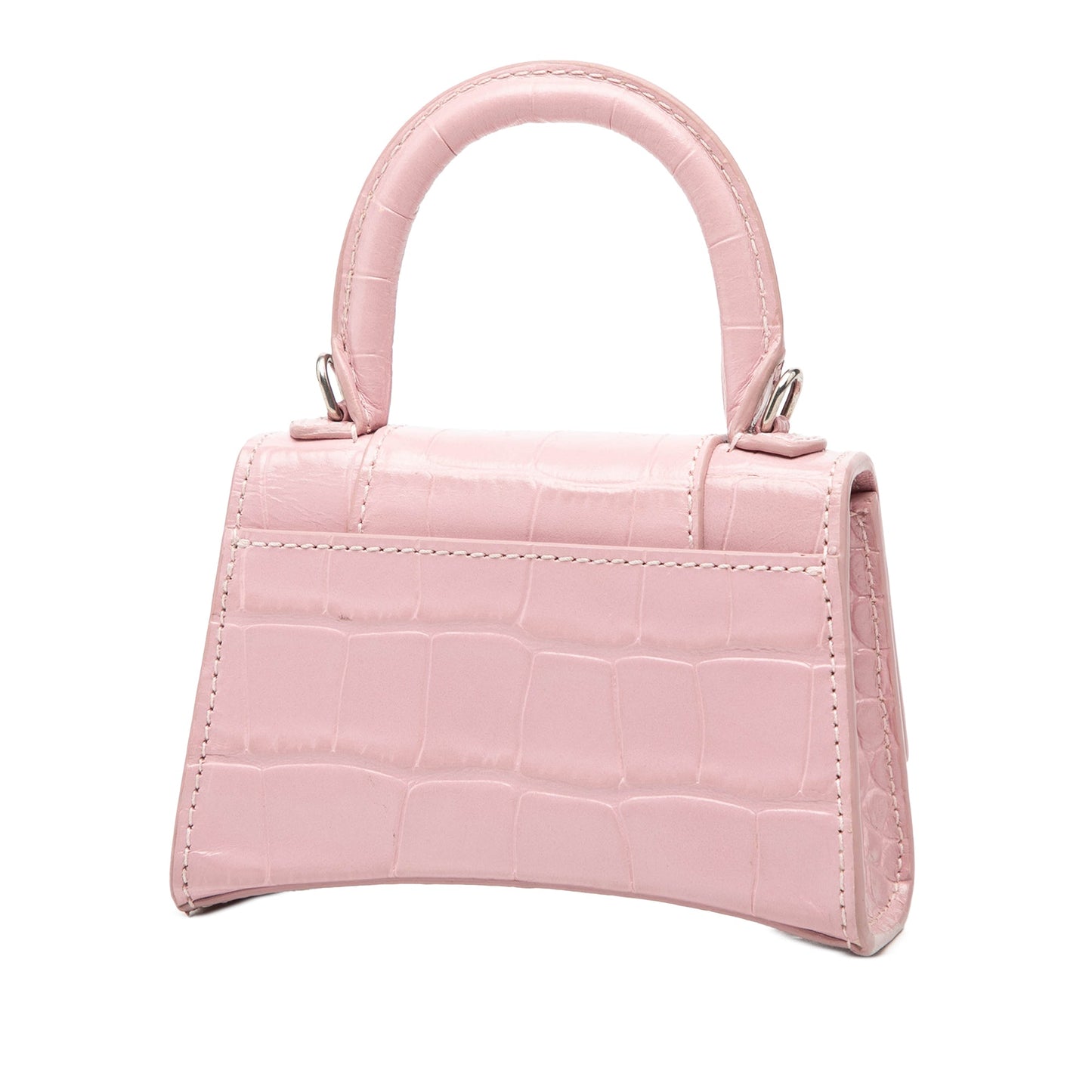 Balenciaga Nano Croc Embossed Hourglass Top Handle Bag