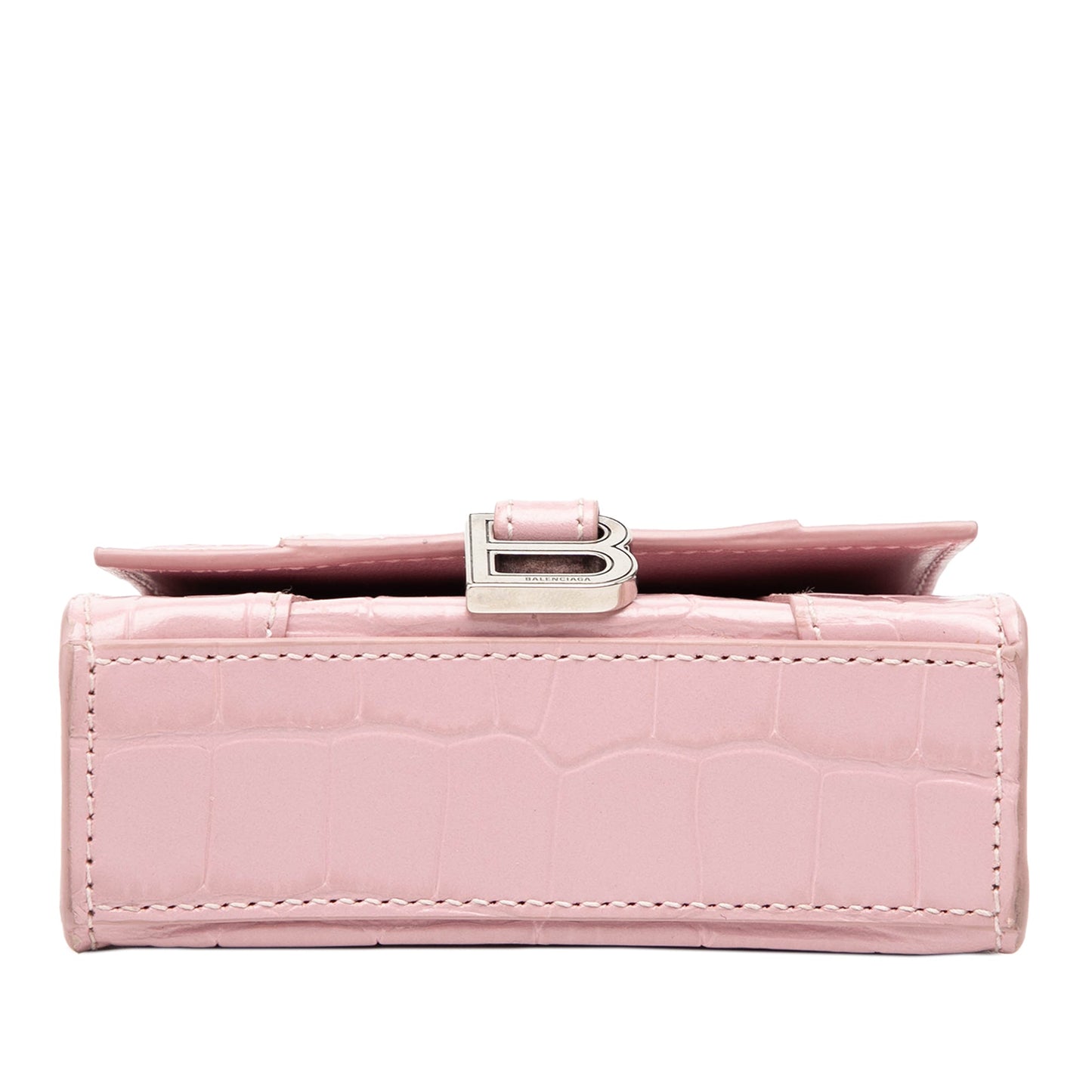 Balenciaga Nano Croc Embossed Hourglass Top Handle Bag