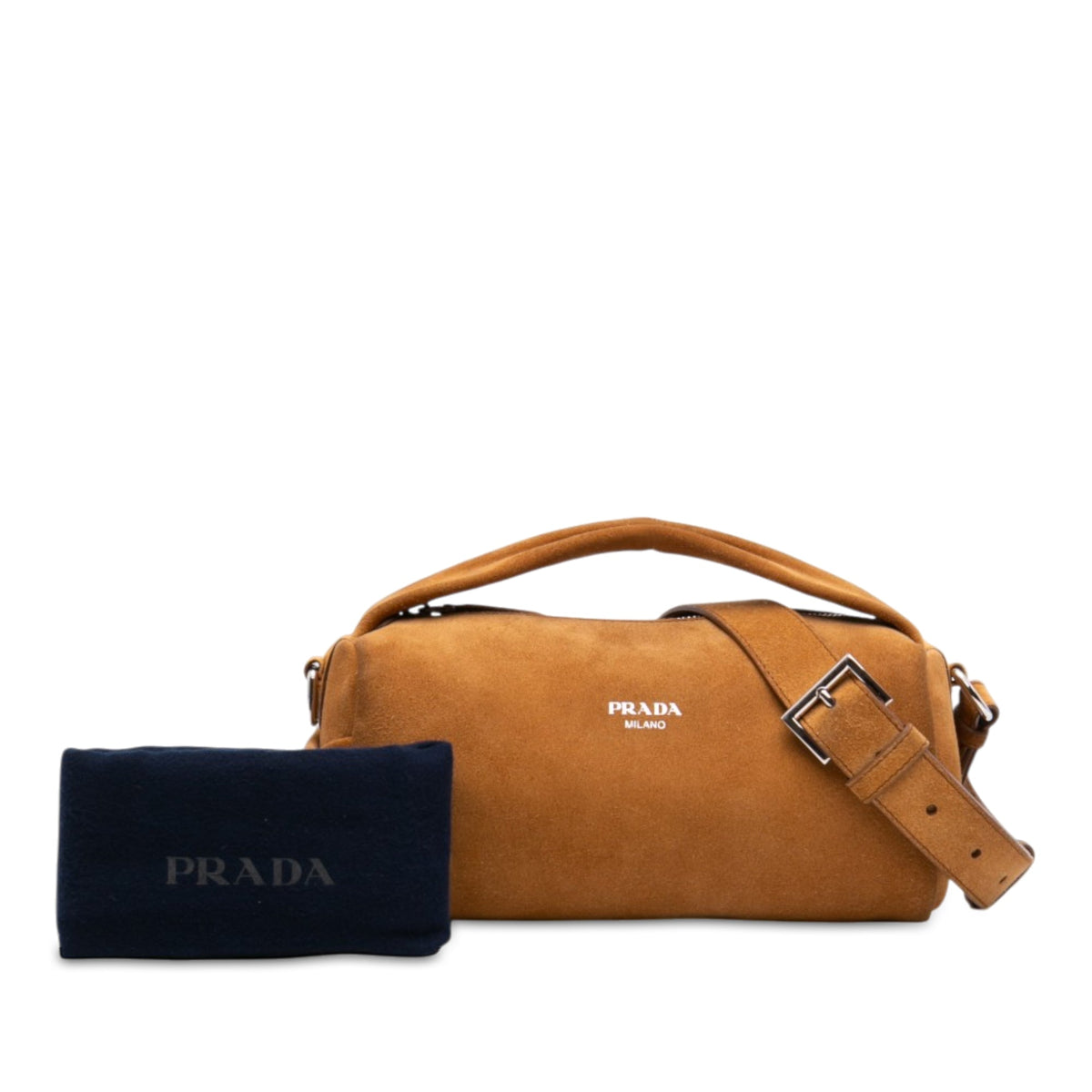 Prada Suede Top Handle Satchel