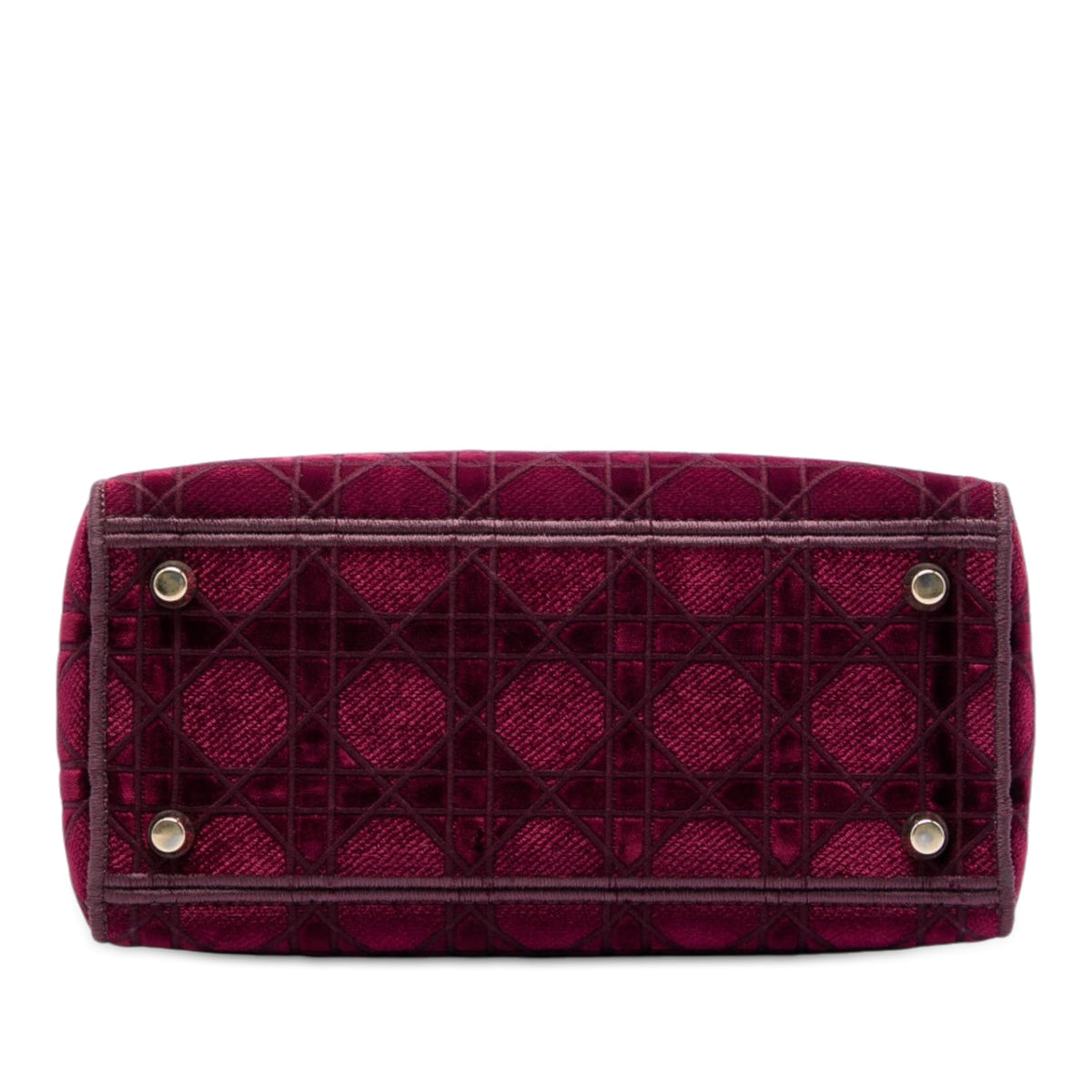 Dior Medium Embroidered Velvet Cannage Lady D Lite