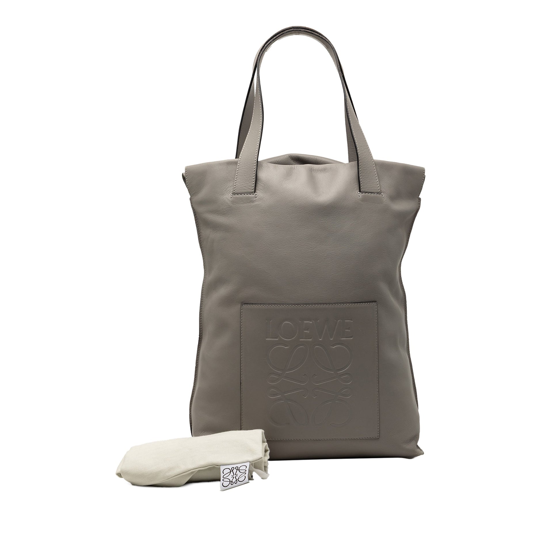 LOEWE Leather Anagram Shopper Tote
