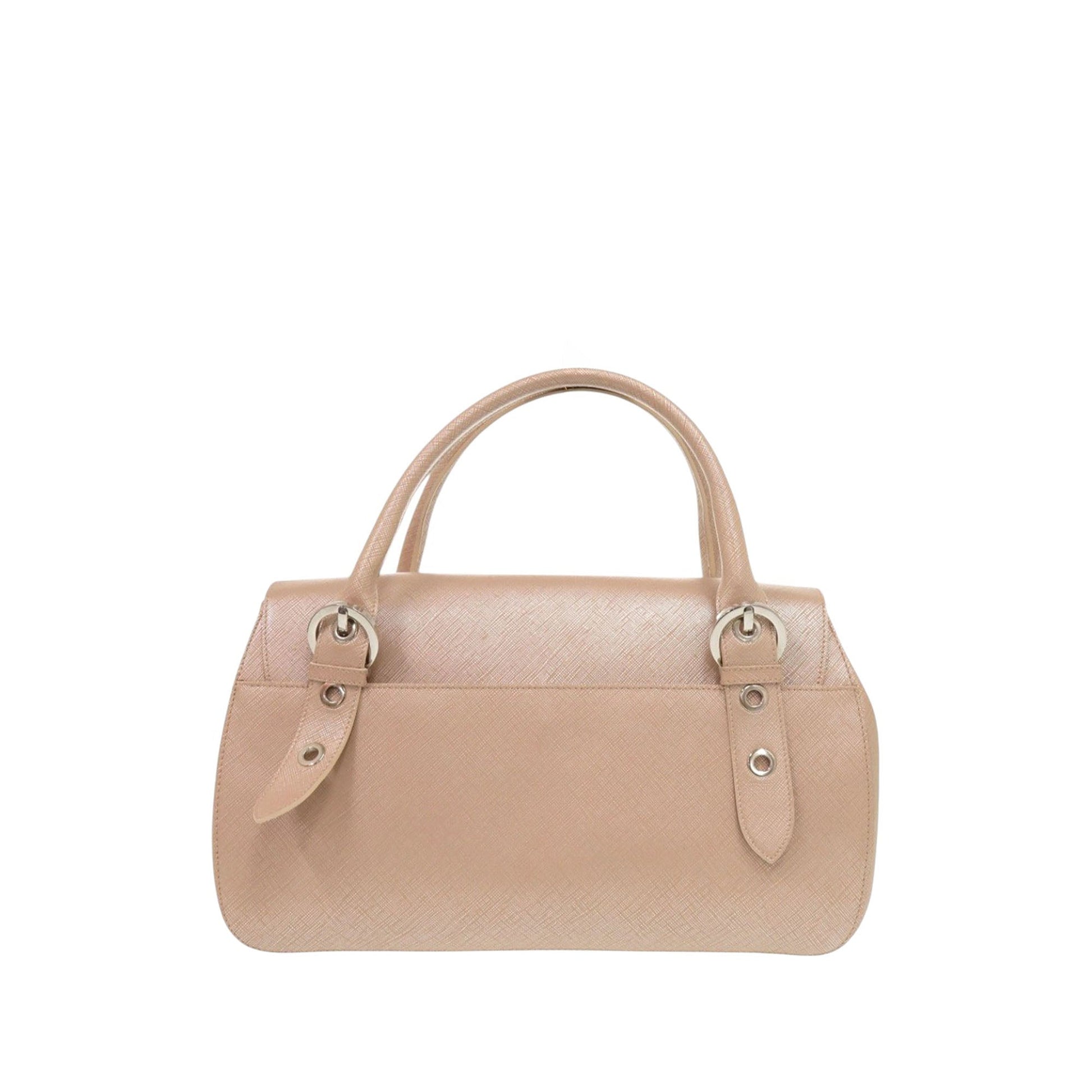 Ferragamo Metallic Calfskin Gancini Handbag