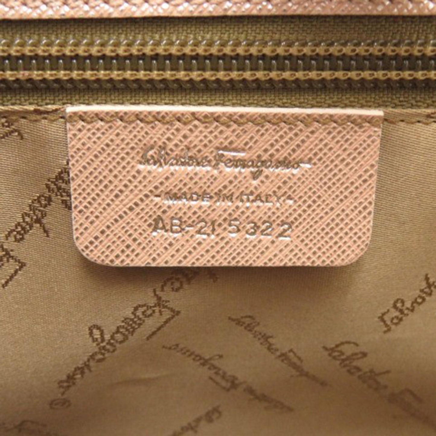 Ferragamo Metallic Calfskin Gancini Handbag
