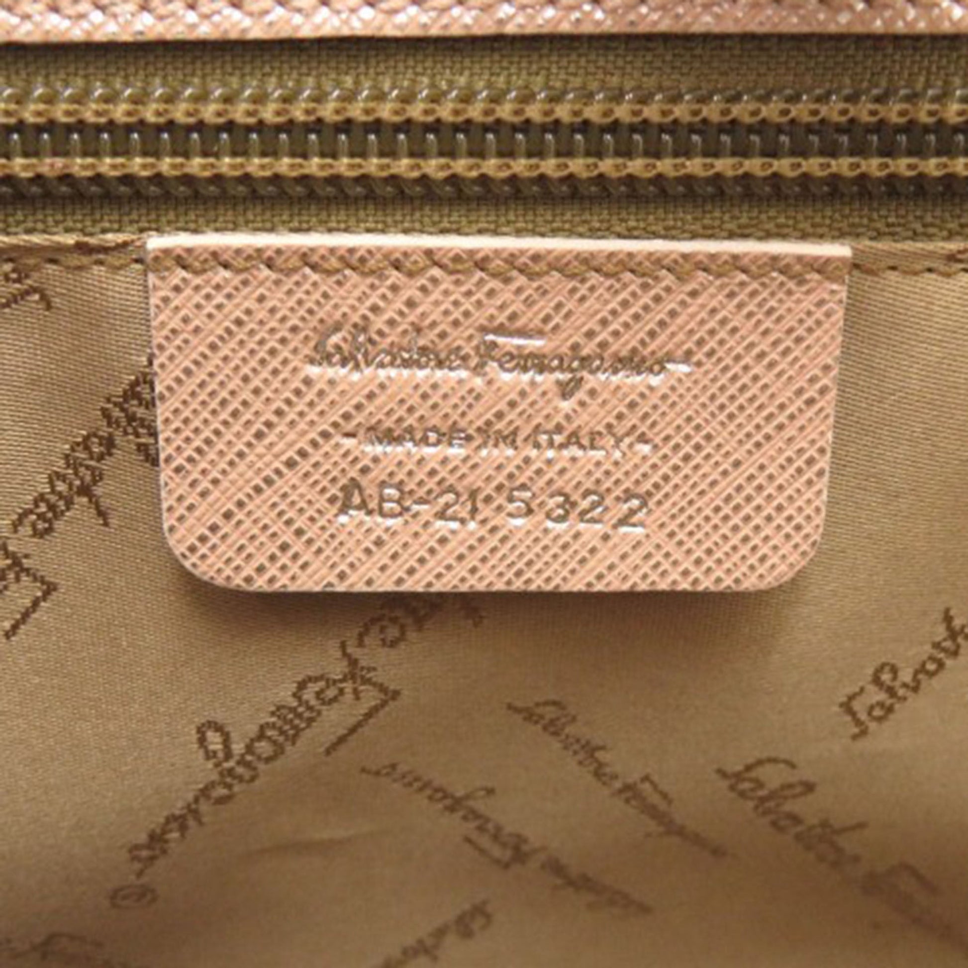 Ferragamo Metallic Calfskin Gancini Handbag
