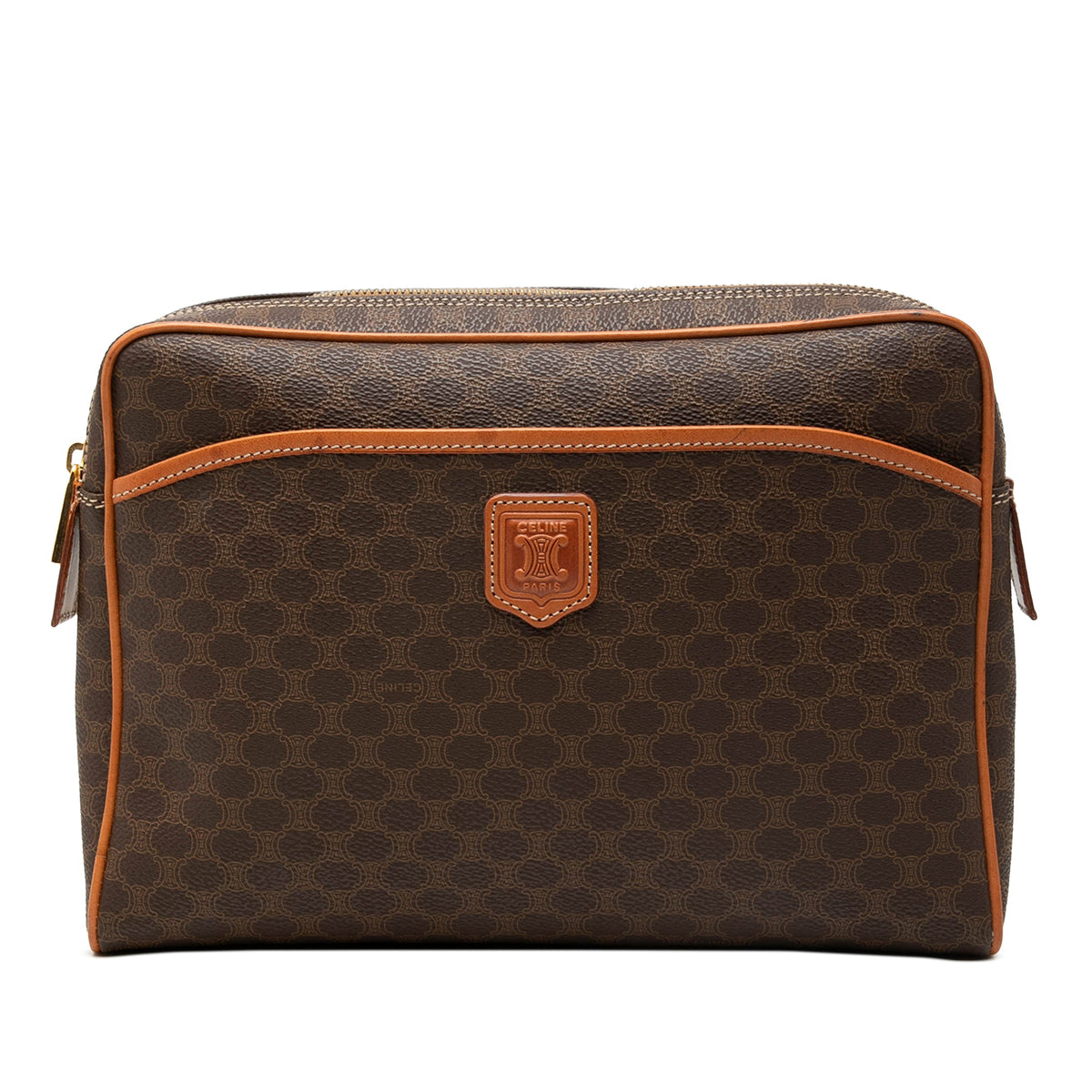 Celine Macadam Coated Canvas Clutch