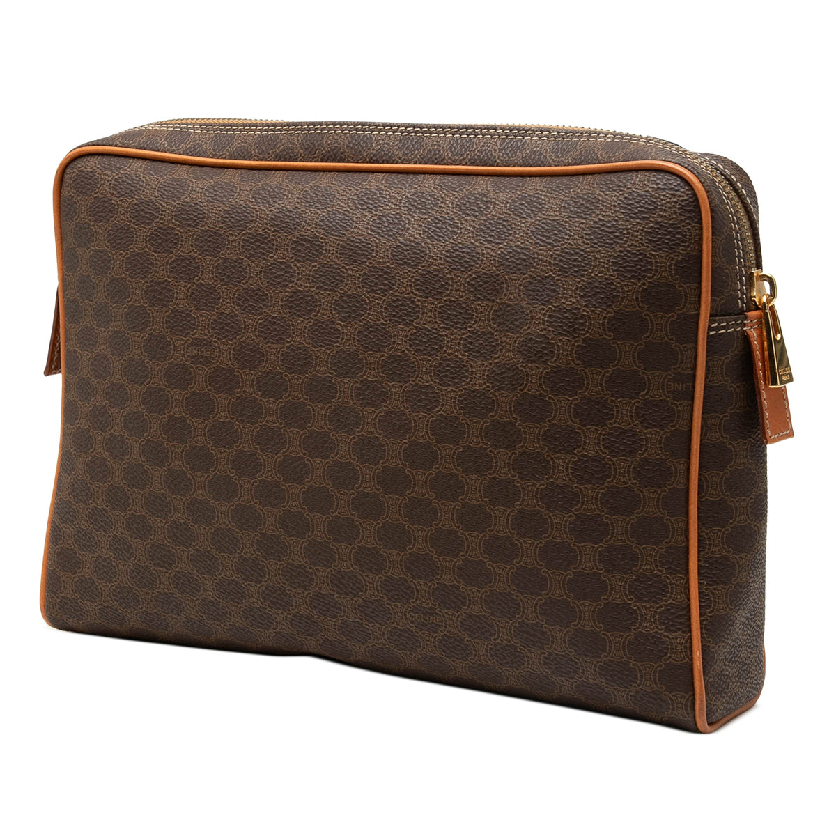 Celine Macadam Coated Canvas Clutch