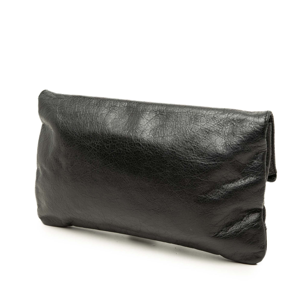 Balenciaga Lambskin Motocross Giant 12 Envelope Clutch — Black