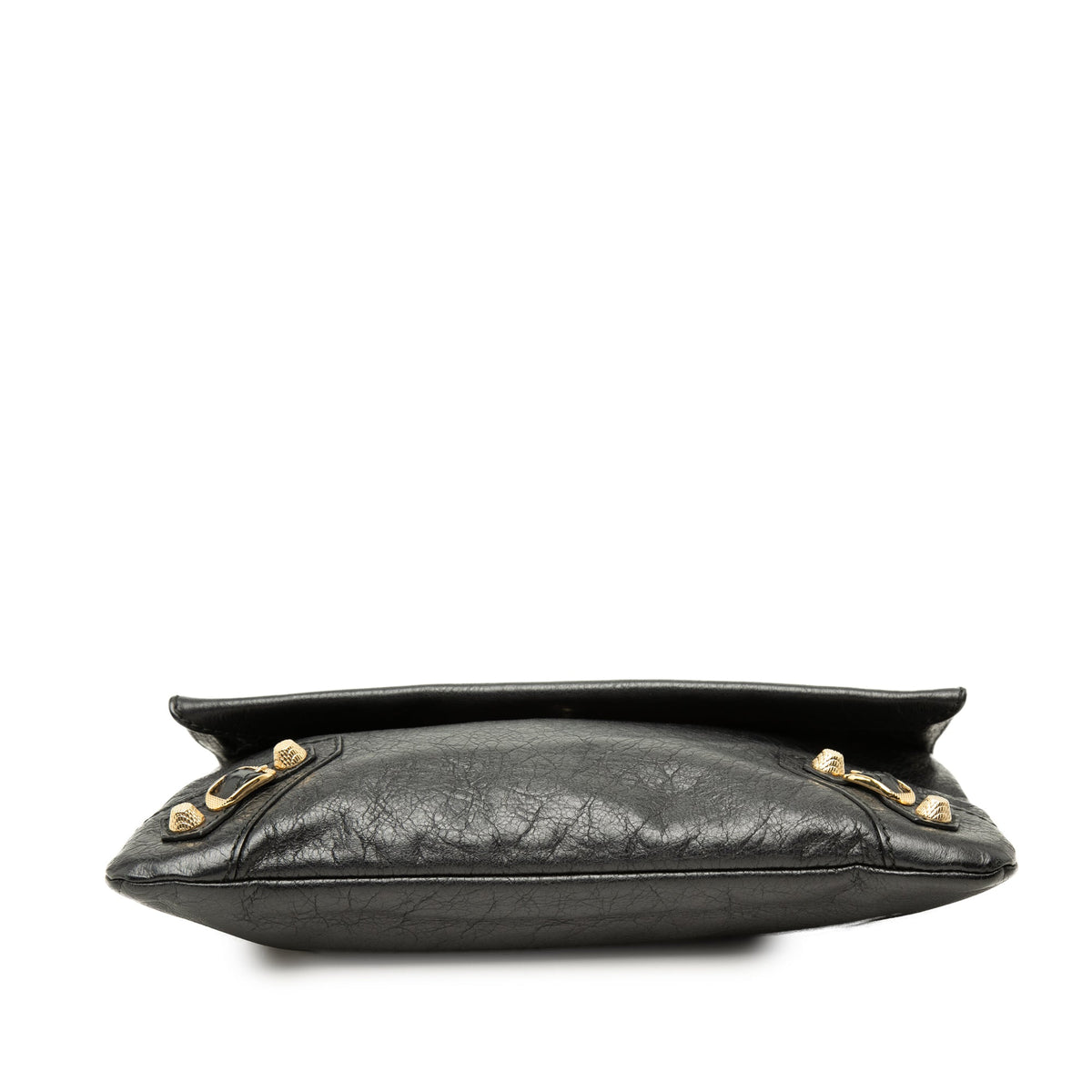 Balenciaga Lambskin Motocross Giant 12 Envelope Clutch — Black