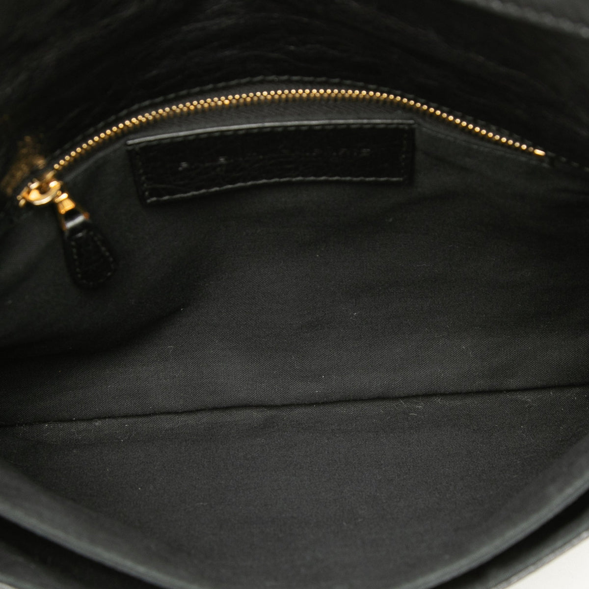 Balenciaga Lambskin Motocross Giant 12 Envelope Clutch — Black