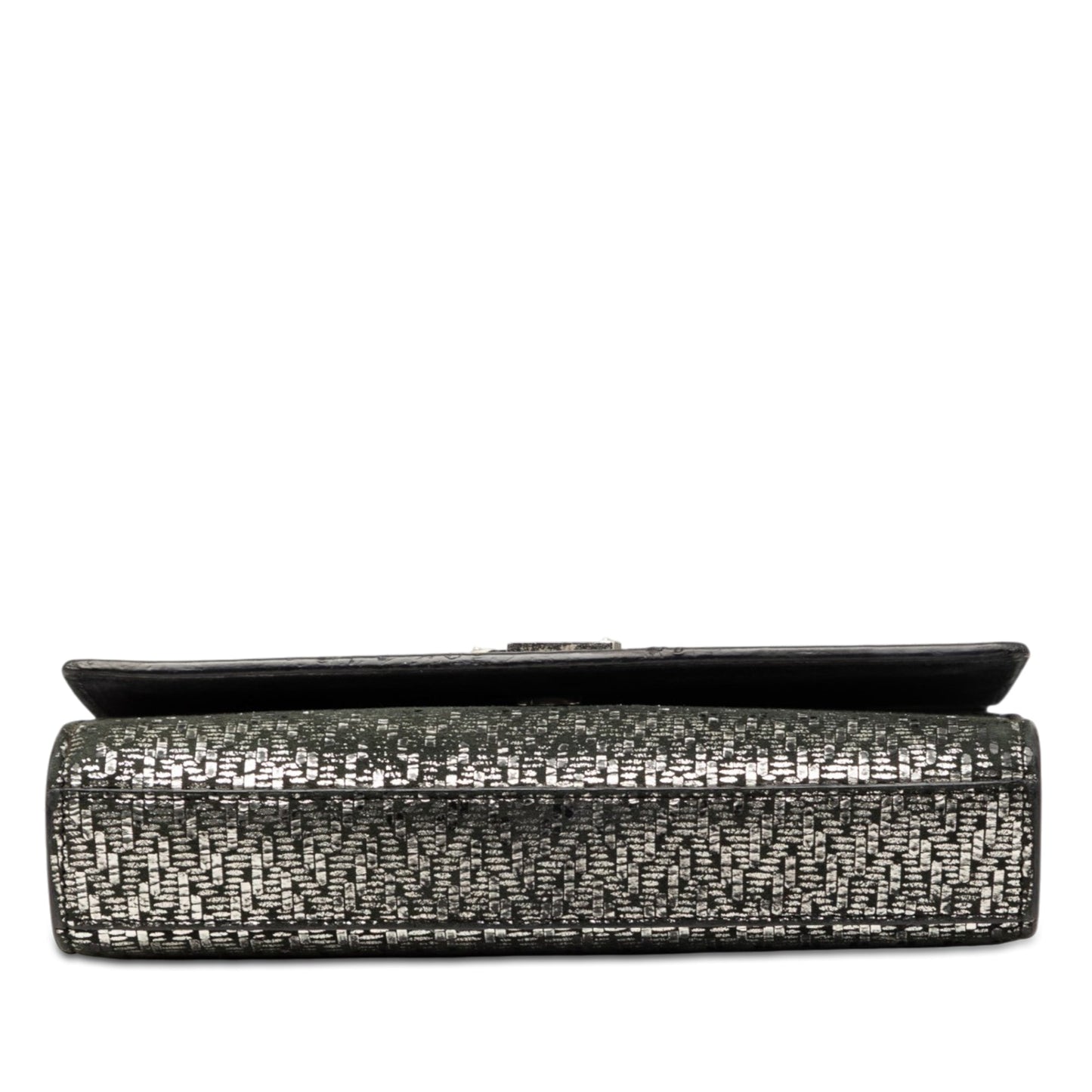 Saint Laurent Small Metallic Chevron Calfskin Monogram Kate Crossbody