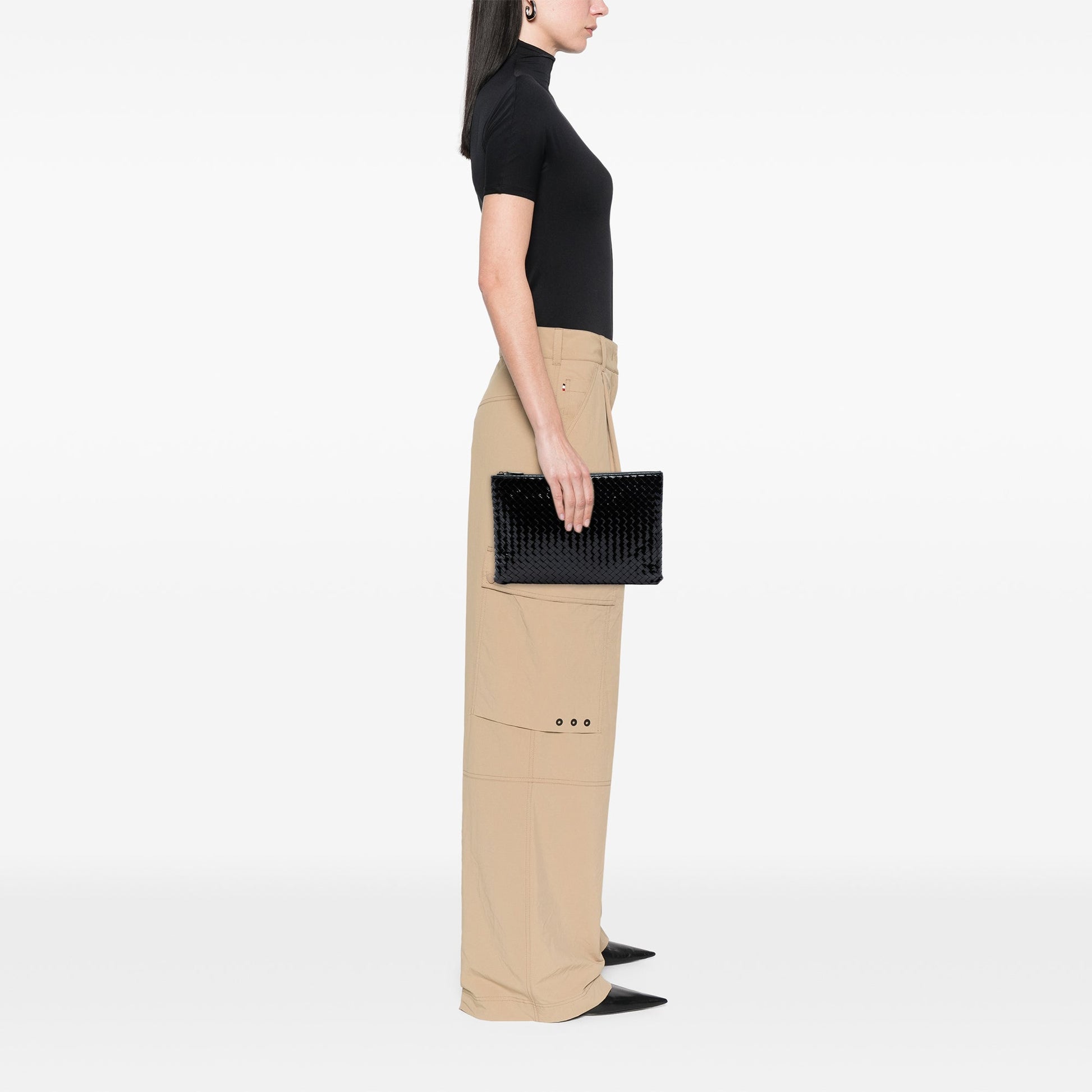 Patent Intrecciato Clutch