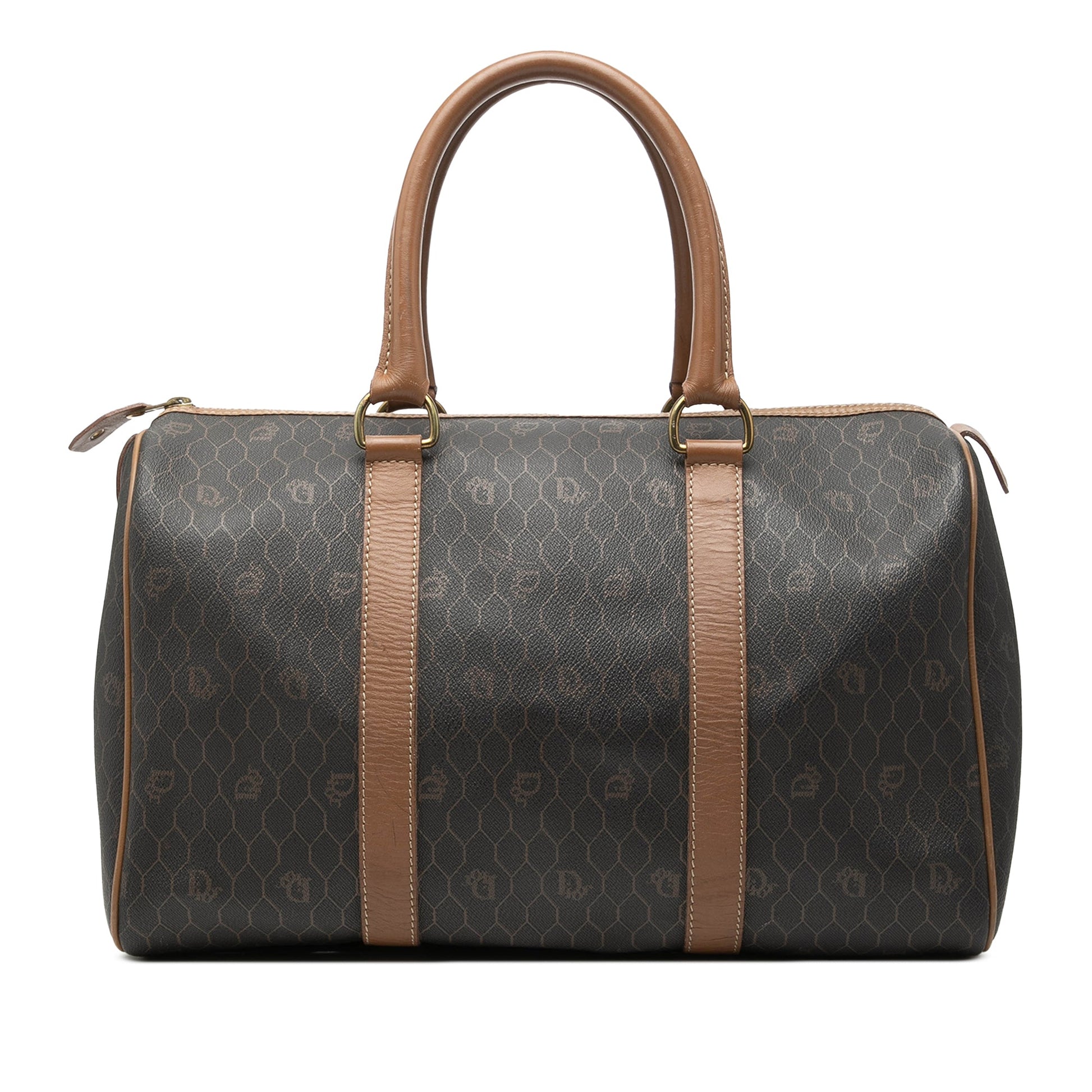 Dior Honeycomb Coated Canvas Boston Bag