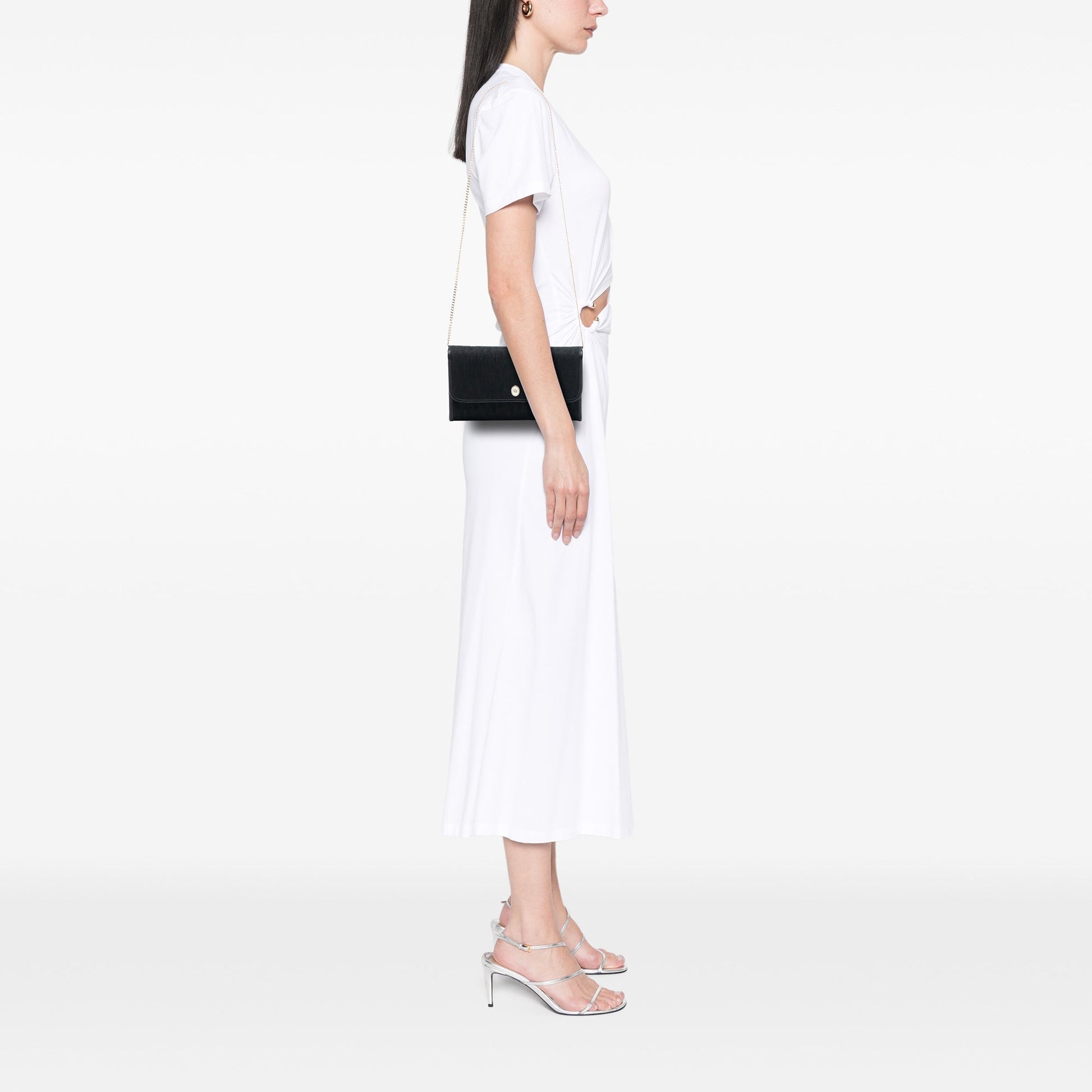 Dior Diorissimo Trotter Canvas Chain Shoulder Bag