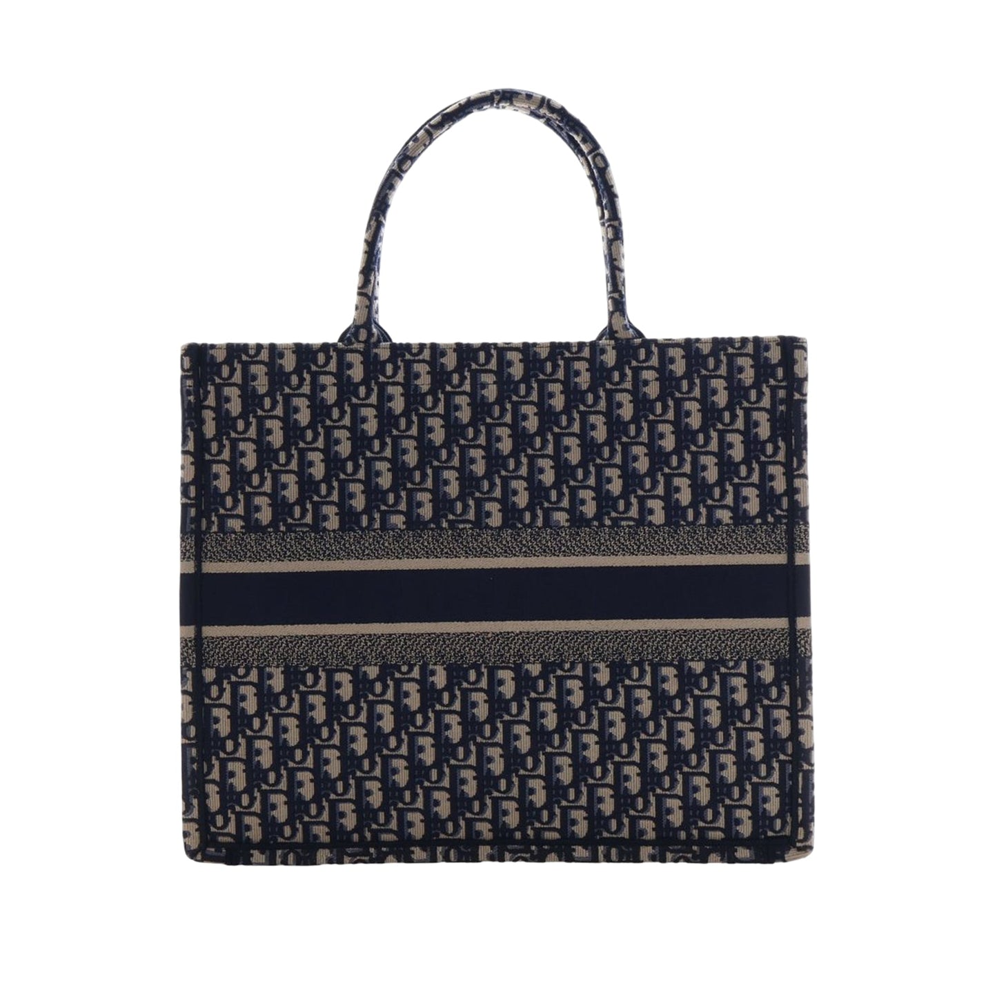 Dior Large Oblique Embroidered Canvas Book Tote