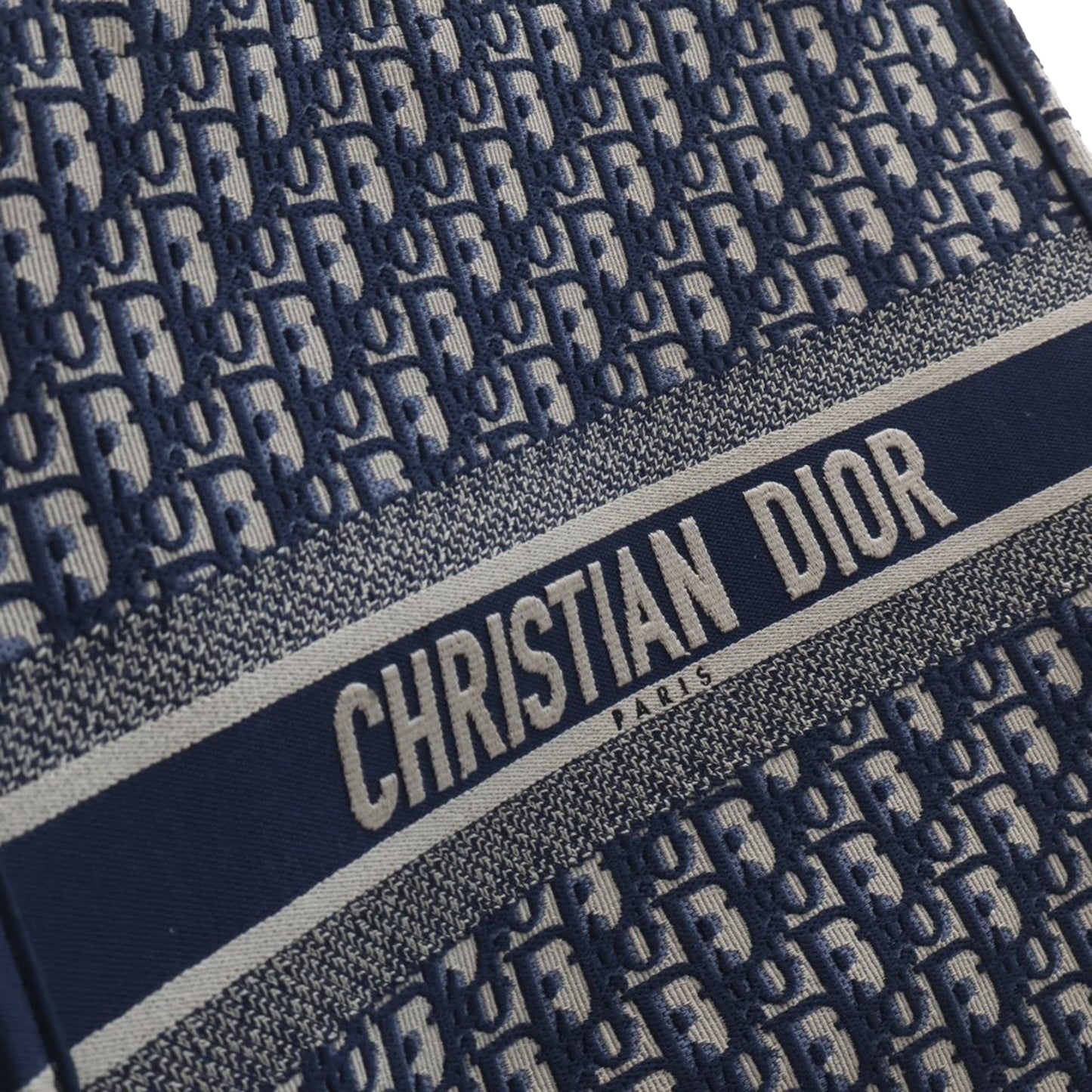 Dior Large Oblique Embroidered Canvas Book Tote