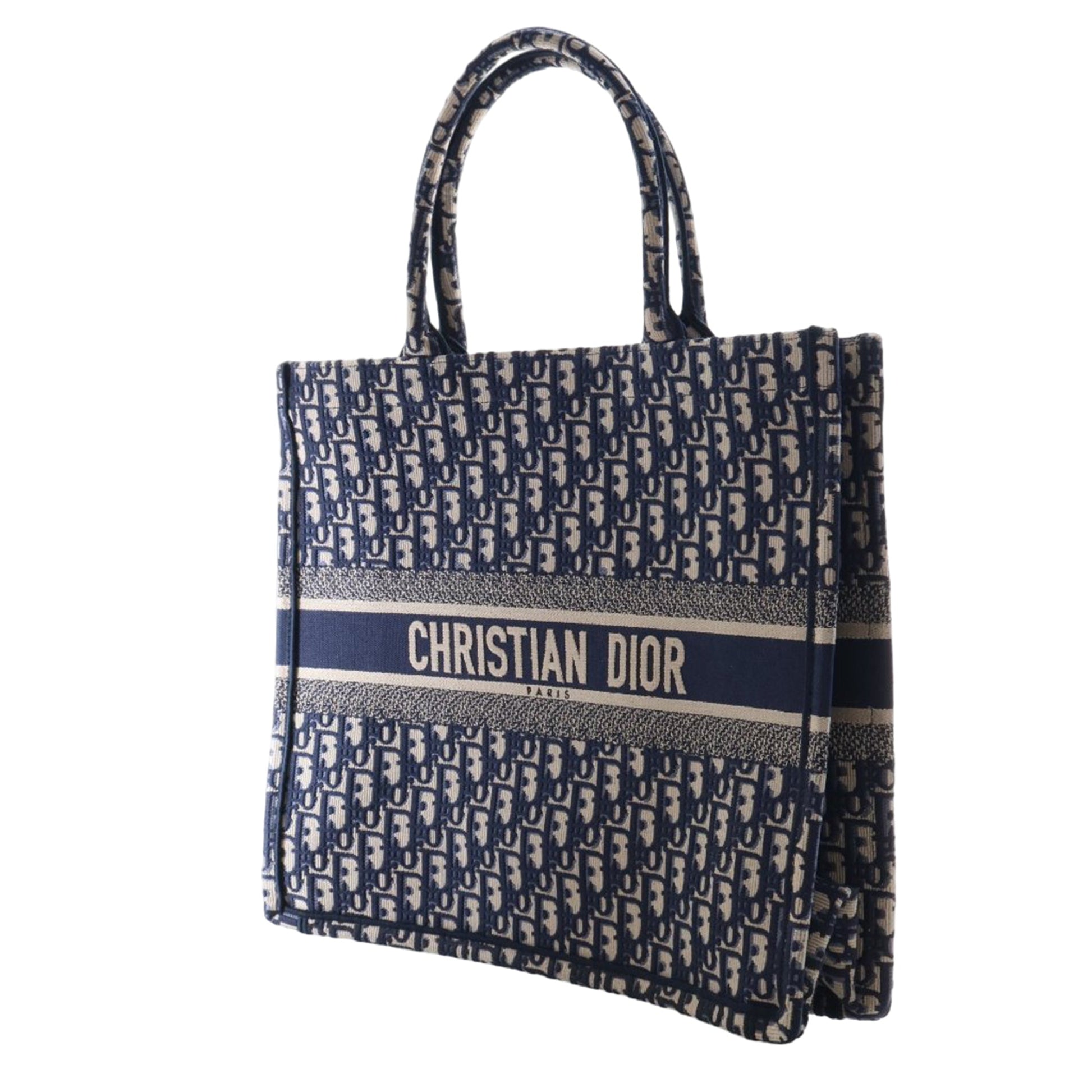 Dior Large Oblique Embroidered Canvas Book Tote