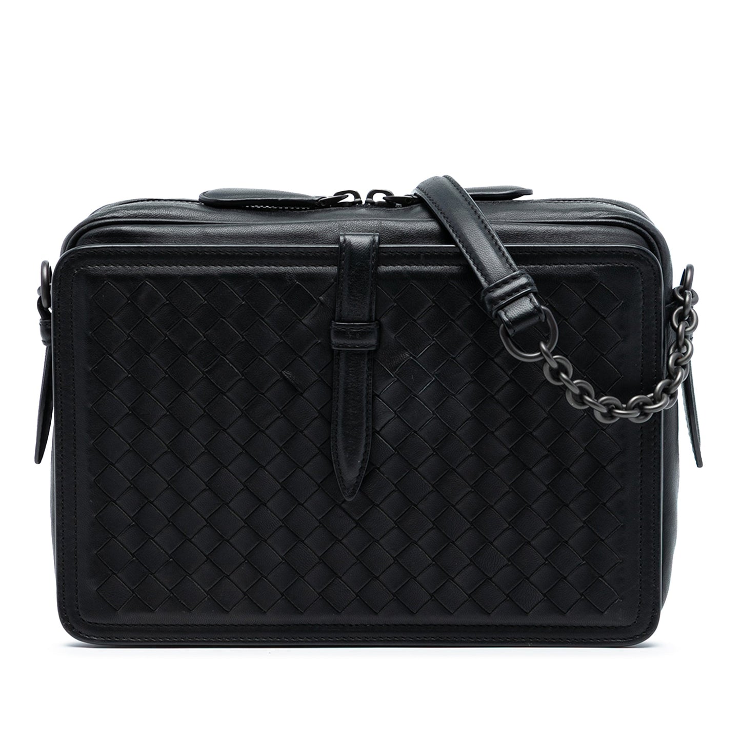 Bottega Veneta Nappa Intrecciato Belt Flap Camera Bag