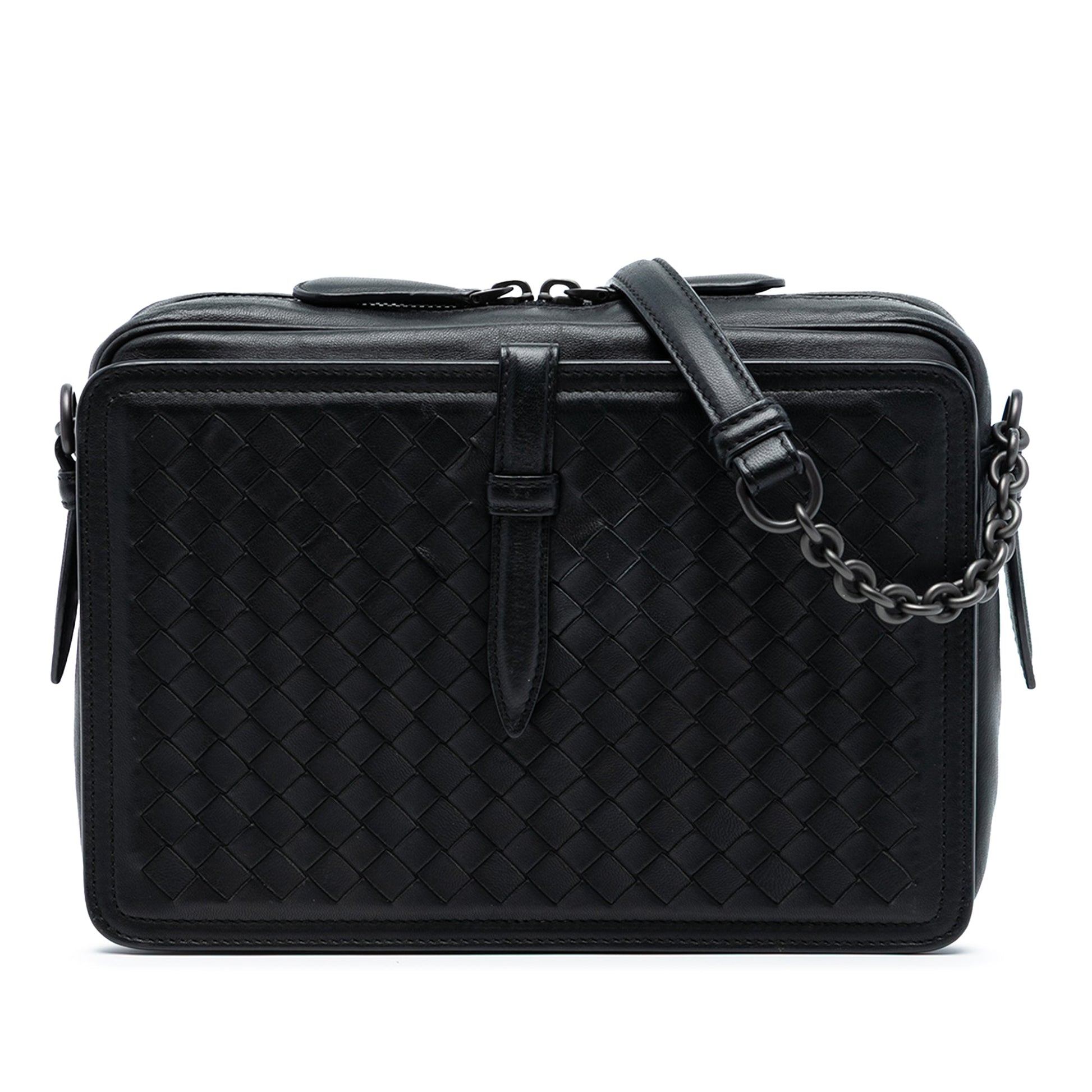 Bottega Veneta Nappa Intrecciato Belt Flap Camera Bag