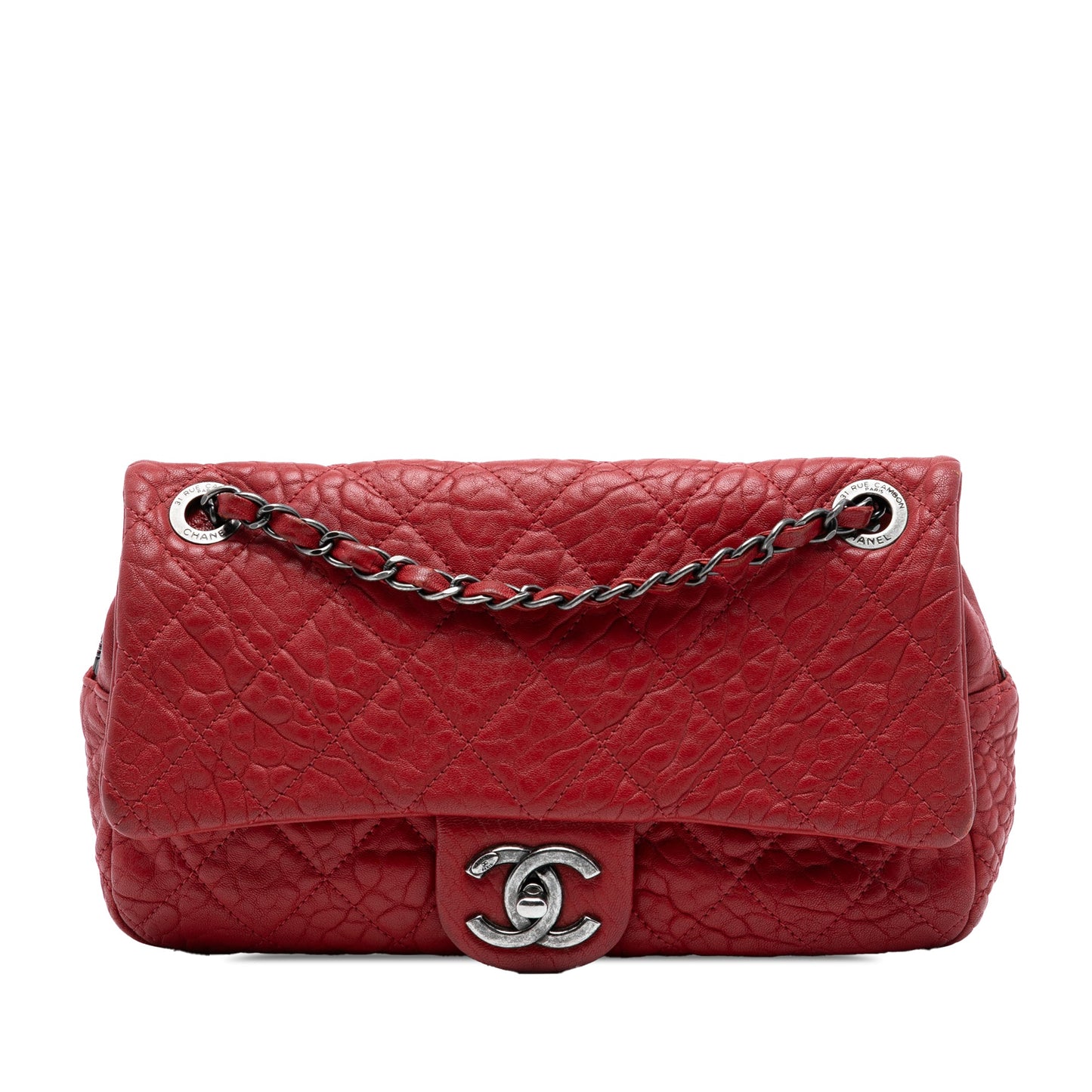 Chanel Small Quilted Distressed Calfskin Easy Flap