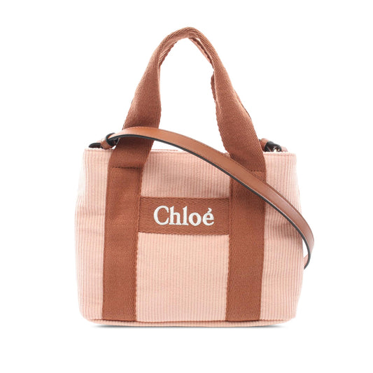 Chloé Corduroy Kids Logo Satchel