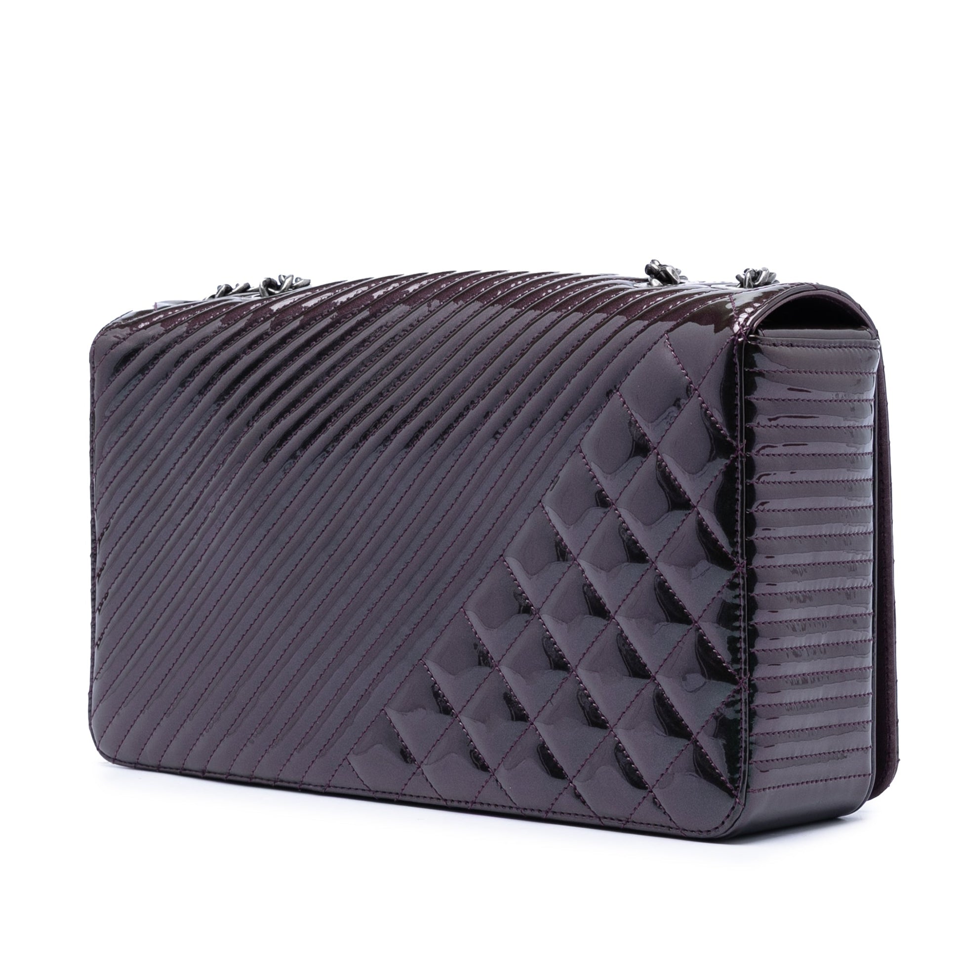 Large Quilted Patent Coco Boy Flap