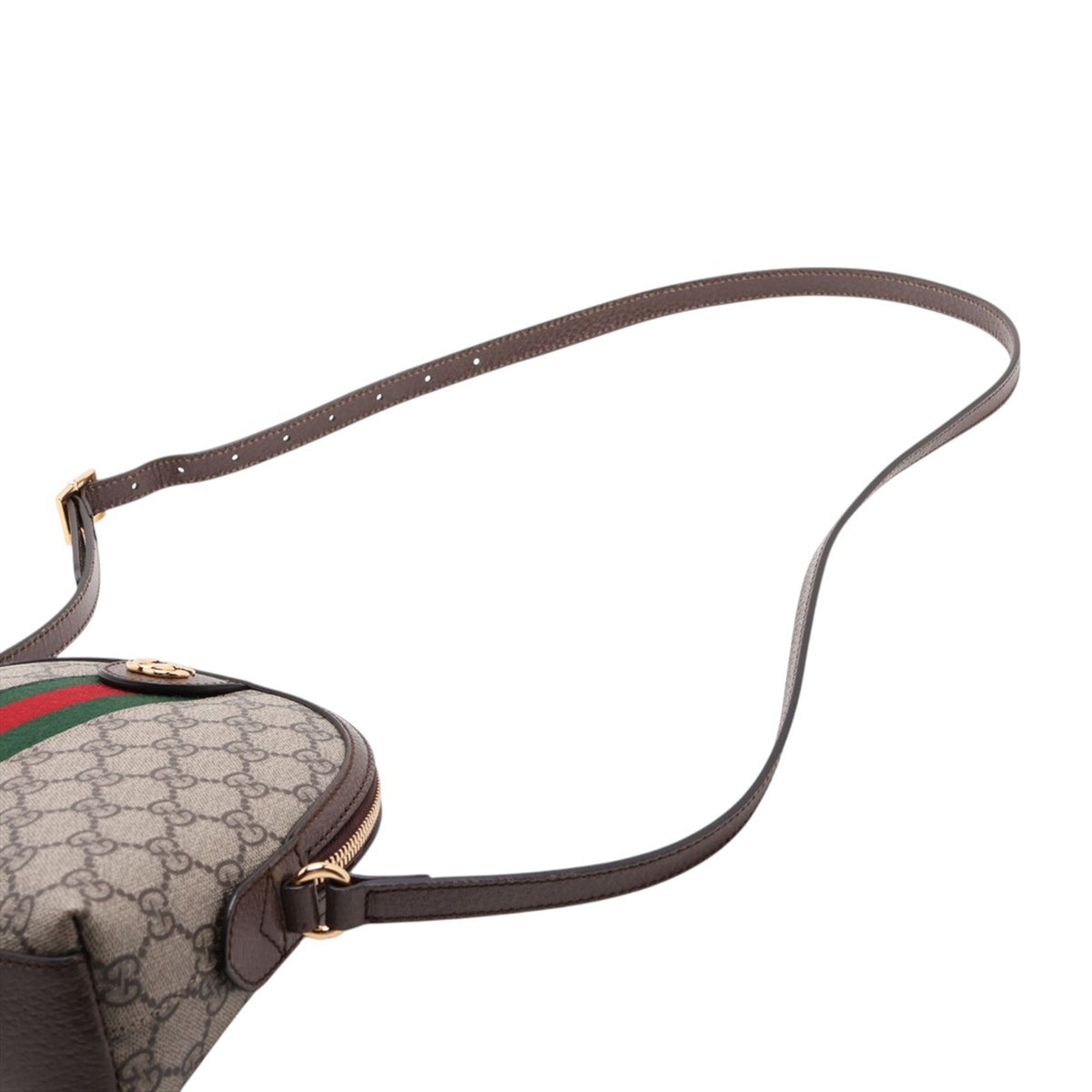 Gucci Small GG Supreme Web Ophidia Dome Crossbody — Beige