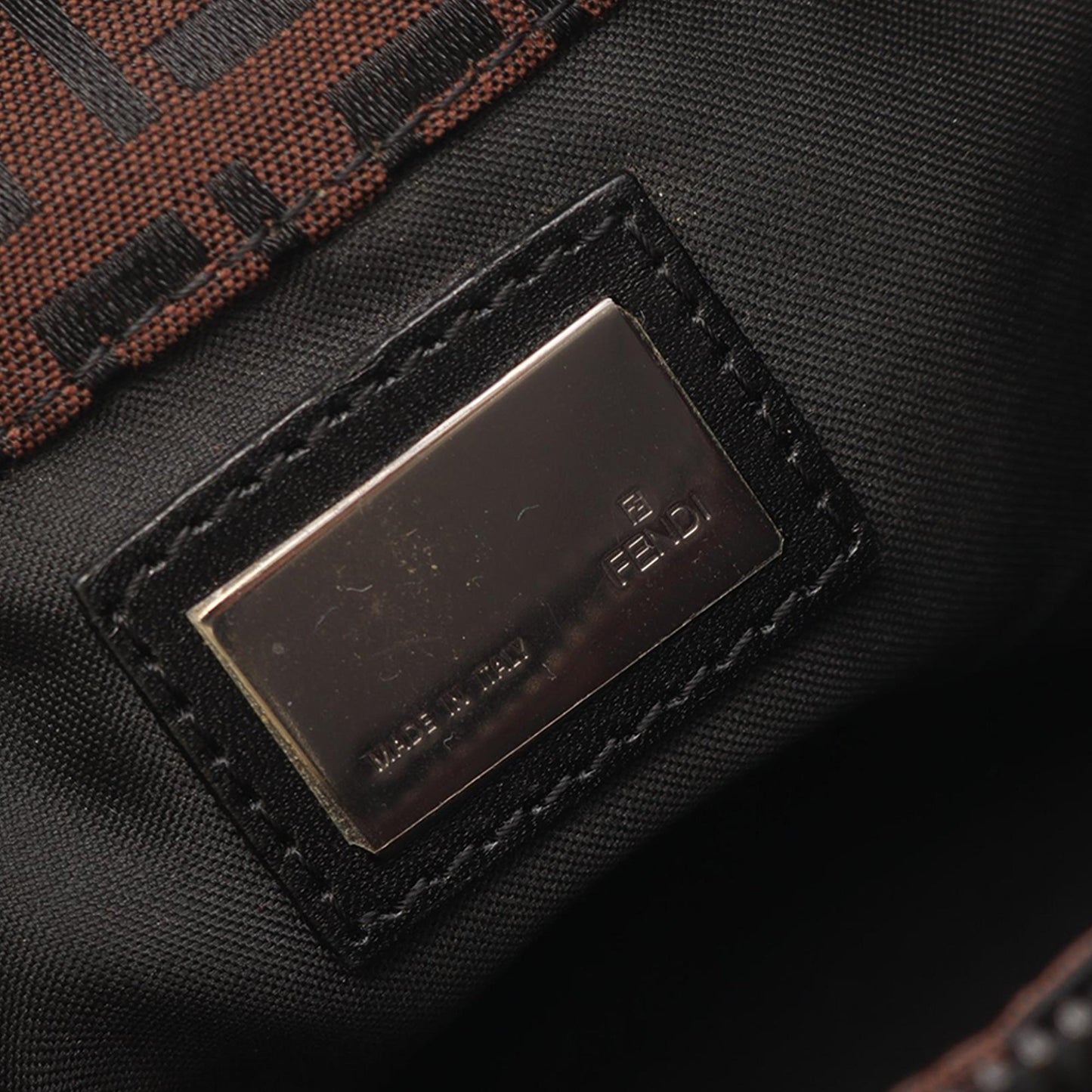 Fendi Zucchino Canvas Shoulder Bag