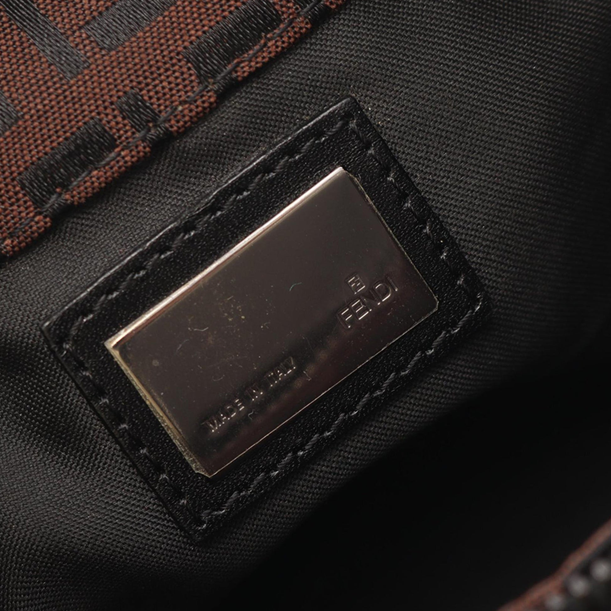 Fendi Zucchino Canvas Shoulder Bag