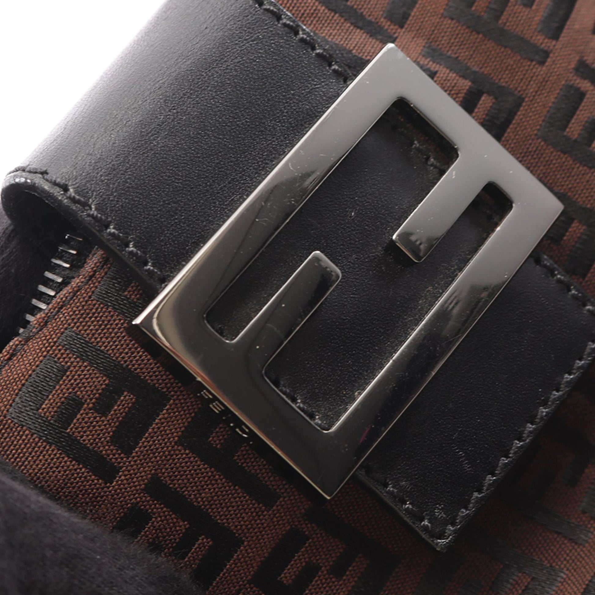 Fendi Zucchino Canvas Shoulder Bag