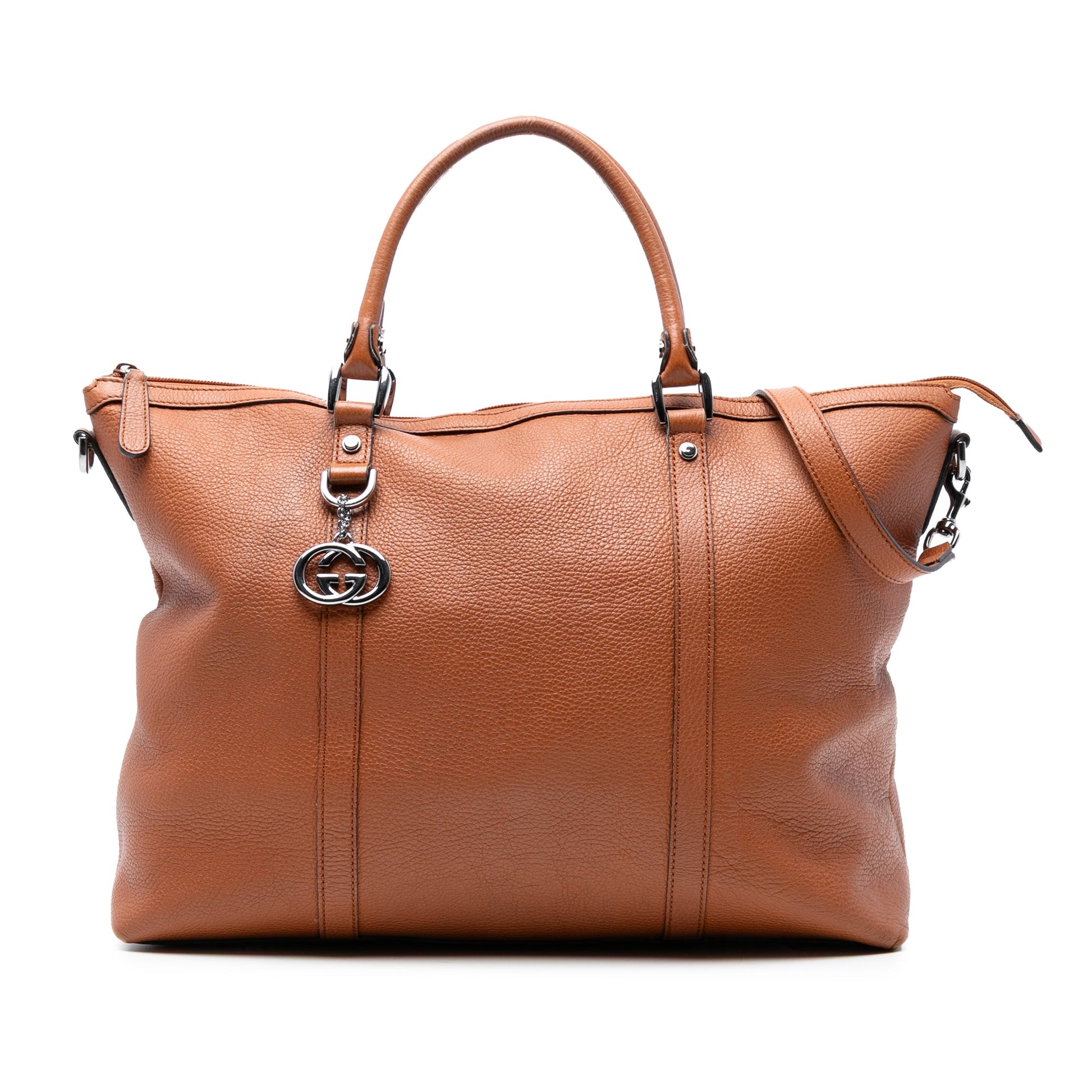 Gucci Leather GG Charm Satchel