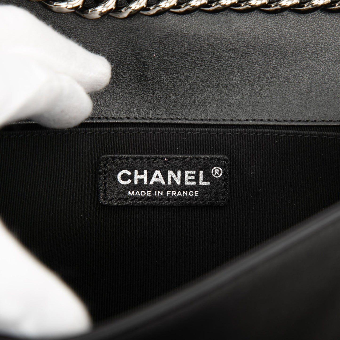 Chanel Old Medium Chevron Lambskin Boy Flap