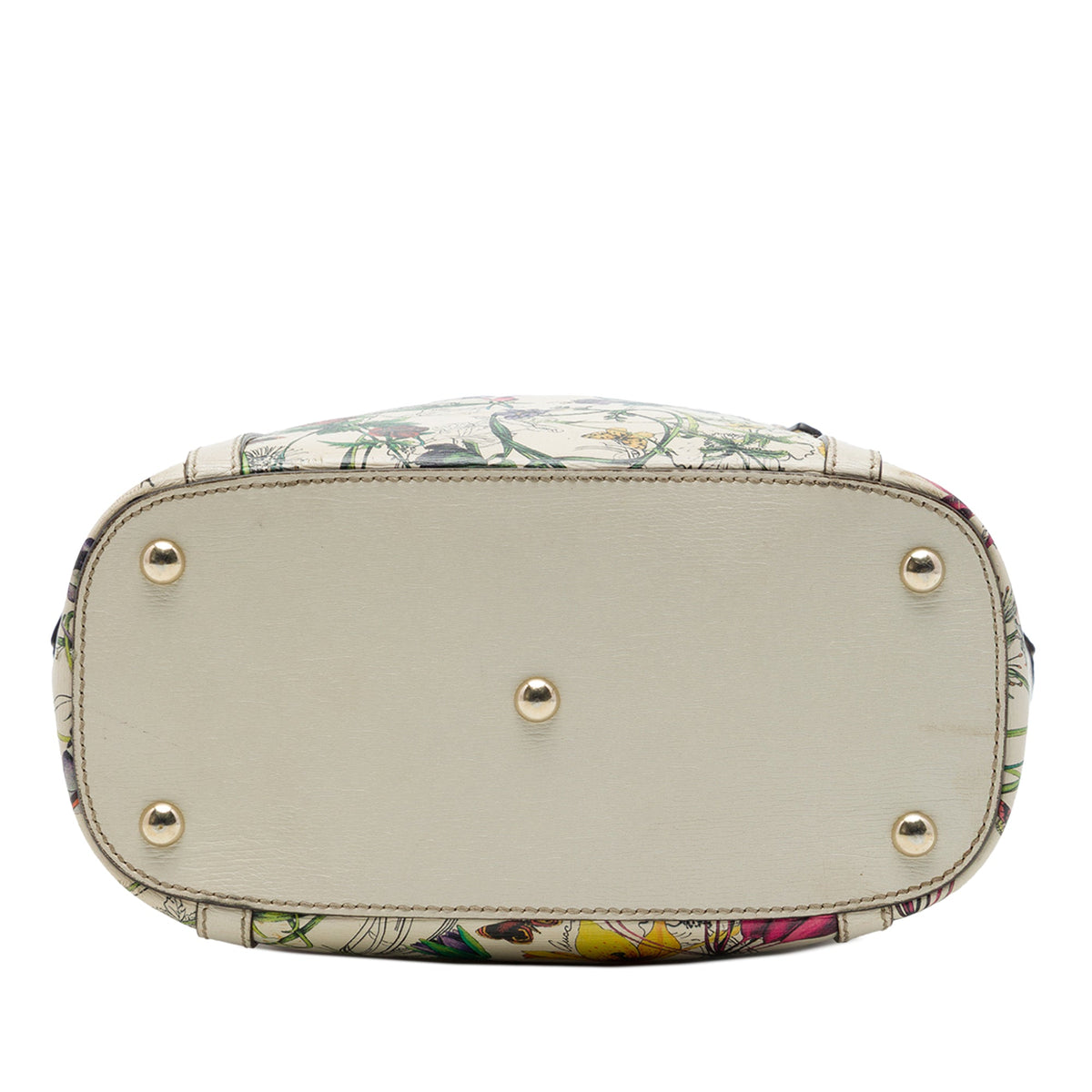 Gucci Medium Calfskin Flora Infinity Nice Tote — White