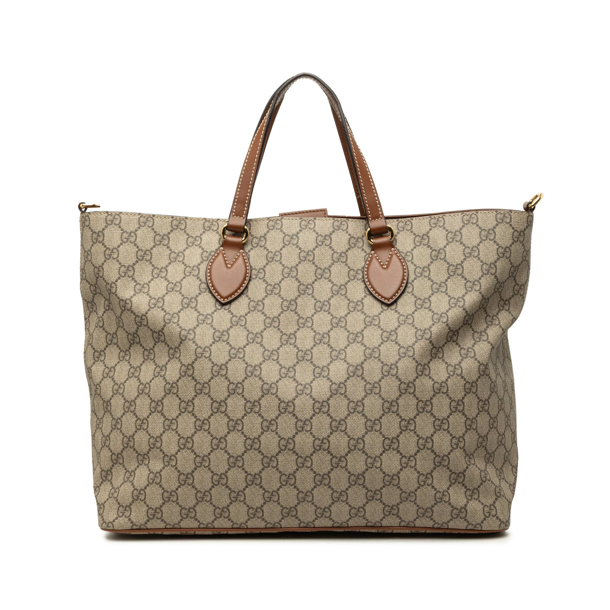 Gucci Medium GG Supreme Convertible Soft Tote — Beige