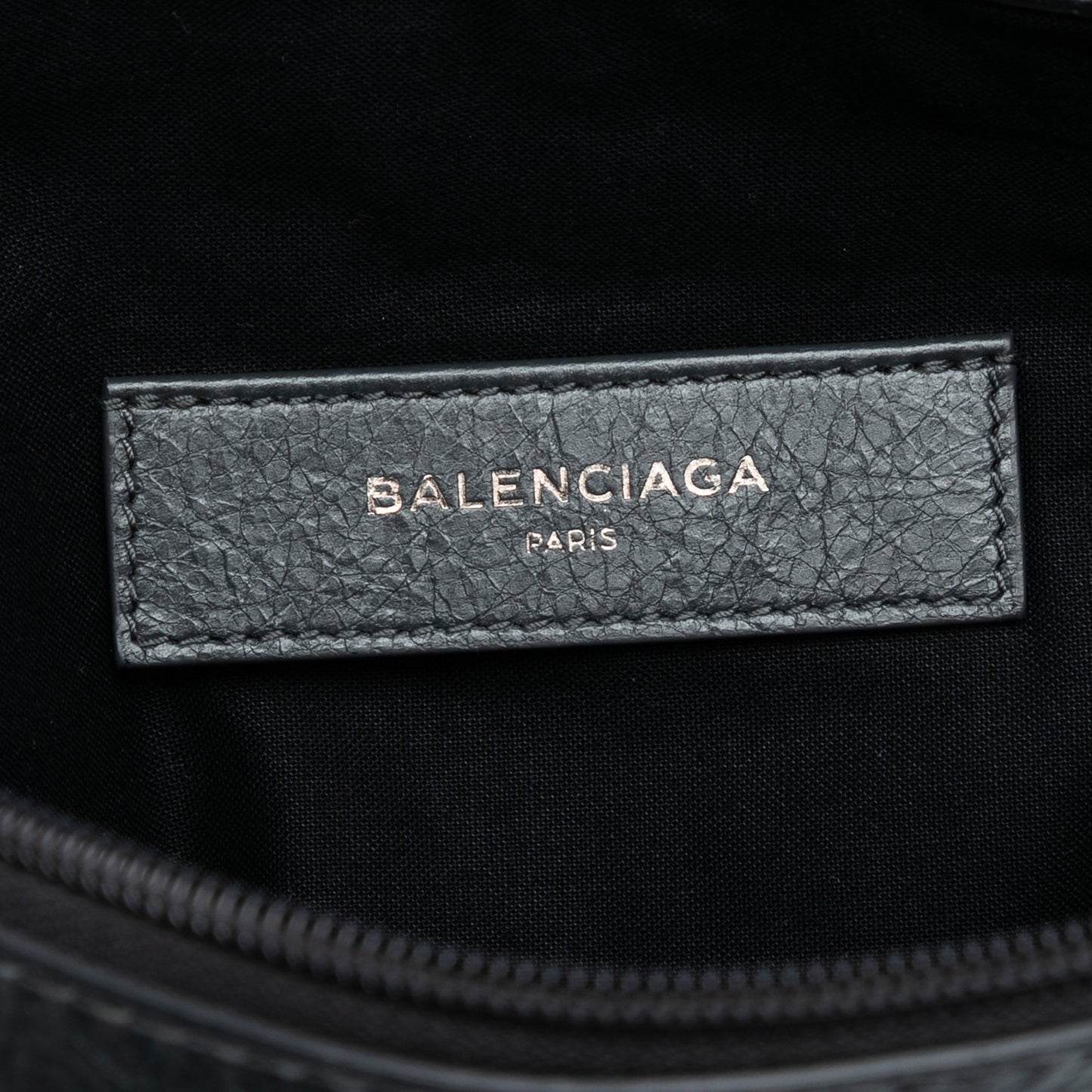 Balenciaga Lambskin Motocross Classic Clip Clutch