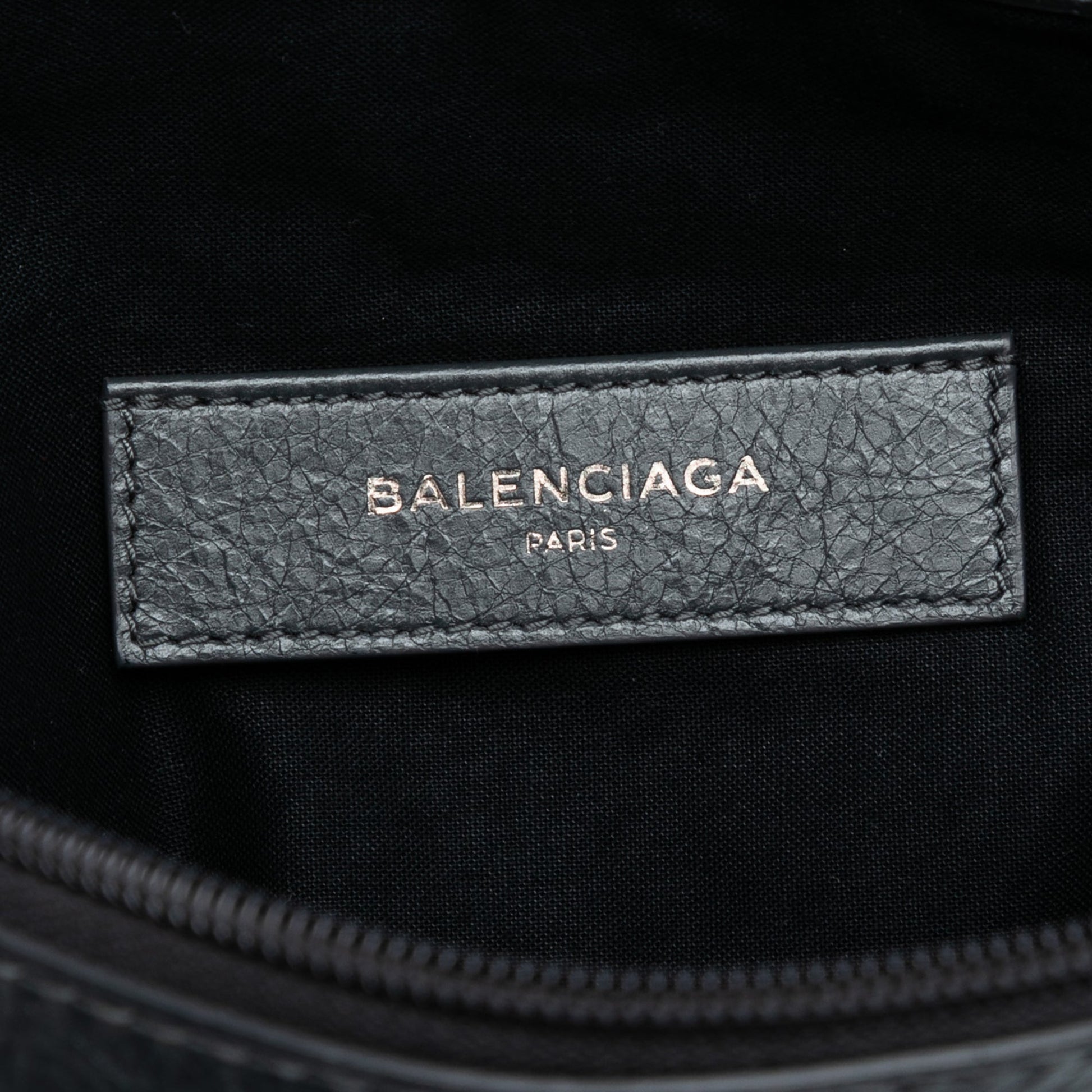 Balenciaga Lambskin Motocross Classic Clip Clutch