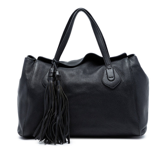 Pebbled Leather Lady Tassel Tote