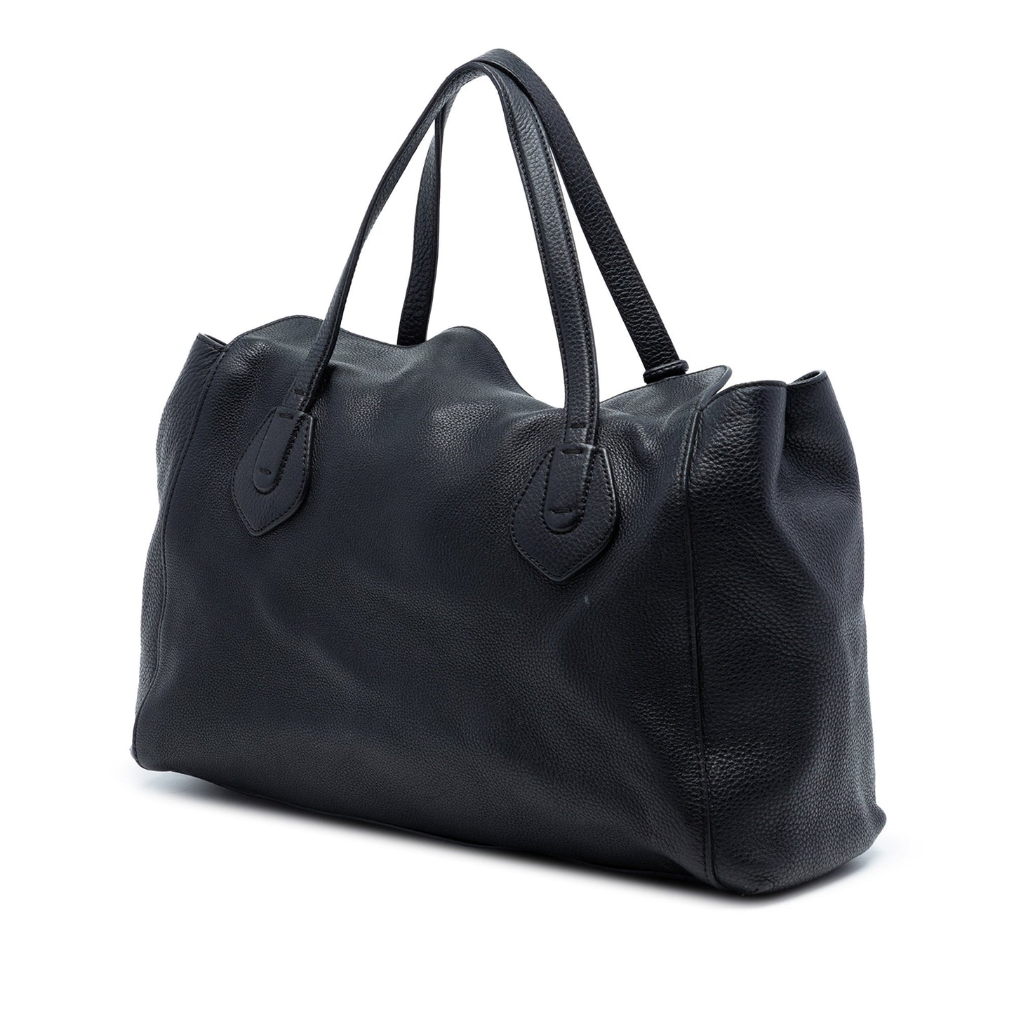 Pebbled Leather Lady Tassel Tote