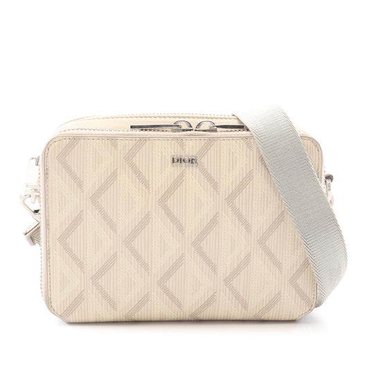 Dior CD Diamond Coated Canvas Zipped Pouch with Strap