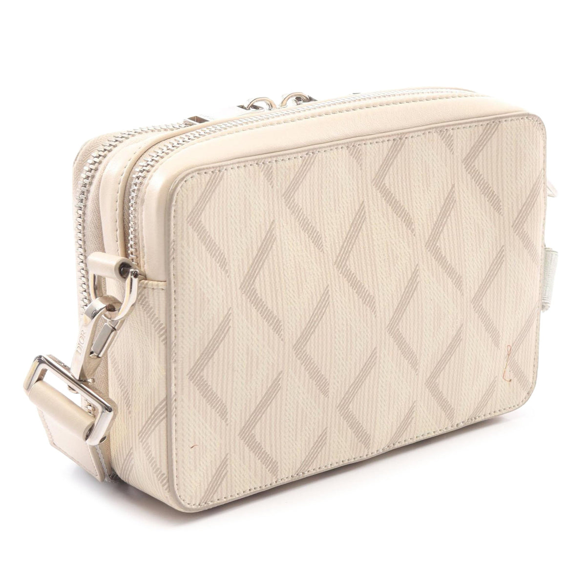Dior CD Diamond Coated Canvas Zipped Pouch with Strap