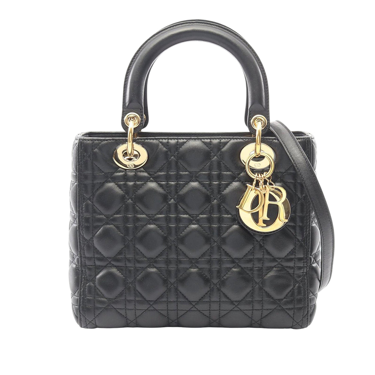 Dior Medium Lambskin Cannage Lady Dior