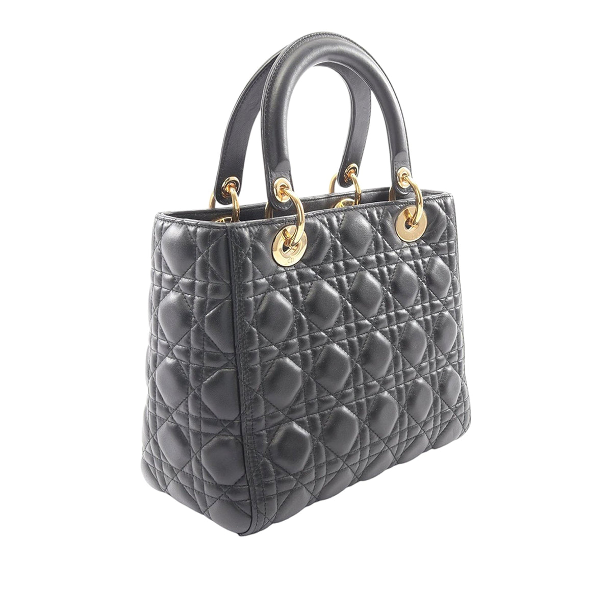 Dior Medium Lambskin Cannage Lady Dior