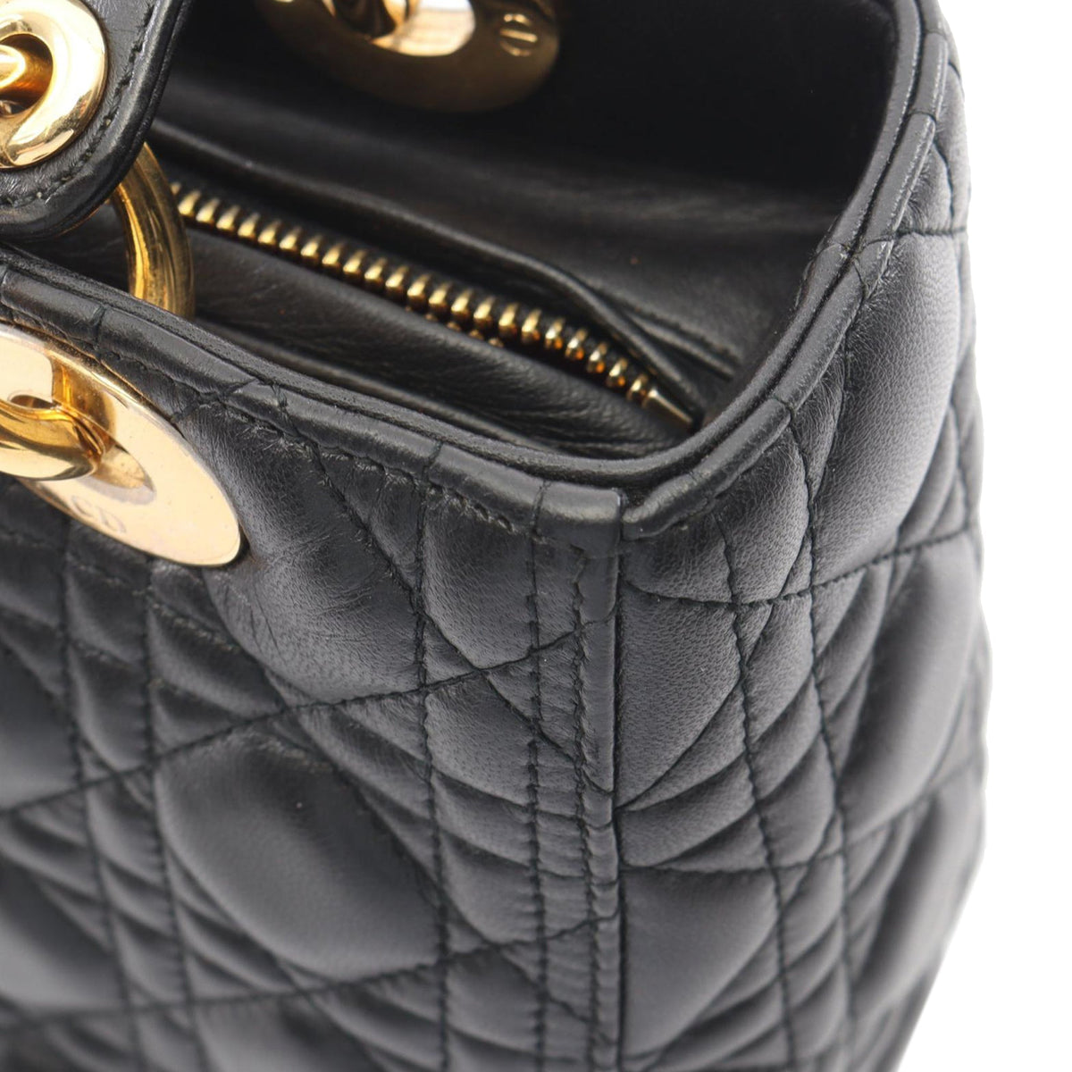 Dior Medium Lambskin Cannage Lady Dior