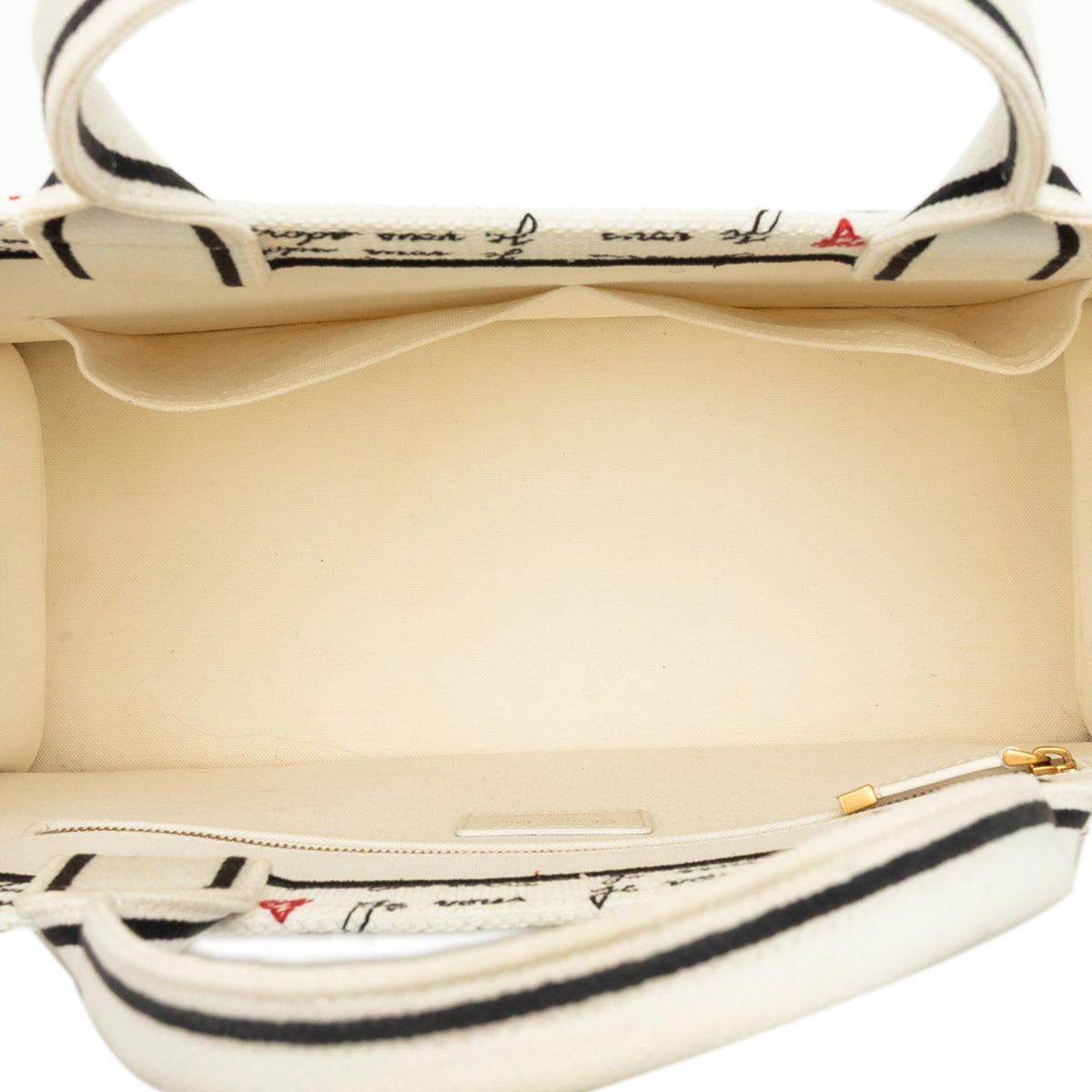 Dior Medium Dioramour Je Vous Adore Book Tote — White