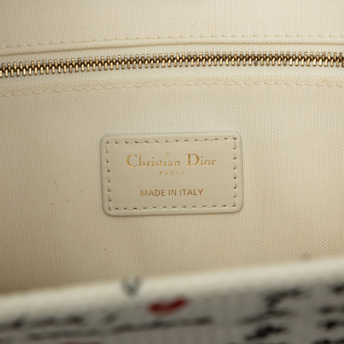 Dior Medium Dioramour Je Vous Adore Book Tote — White