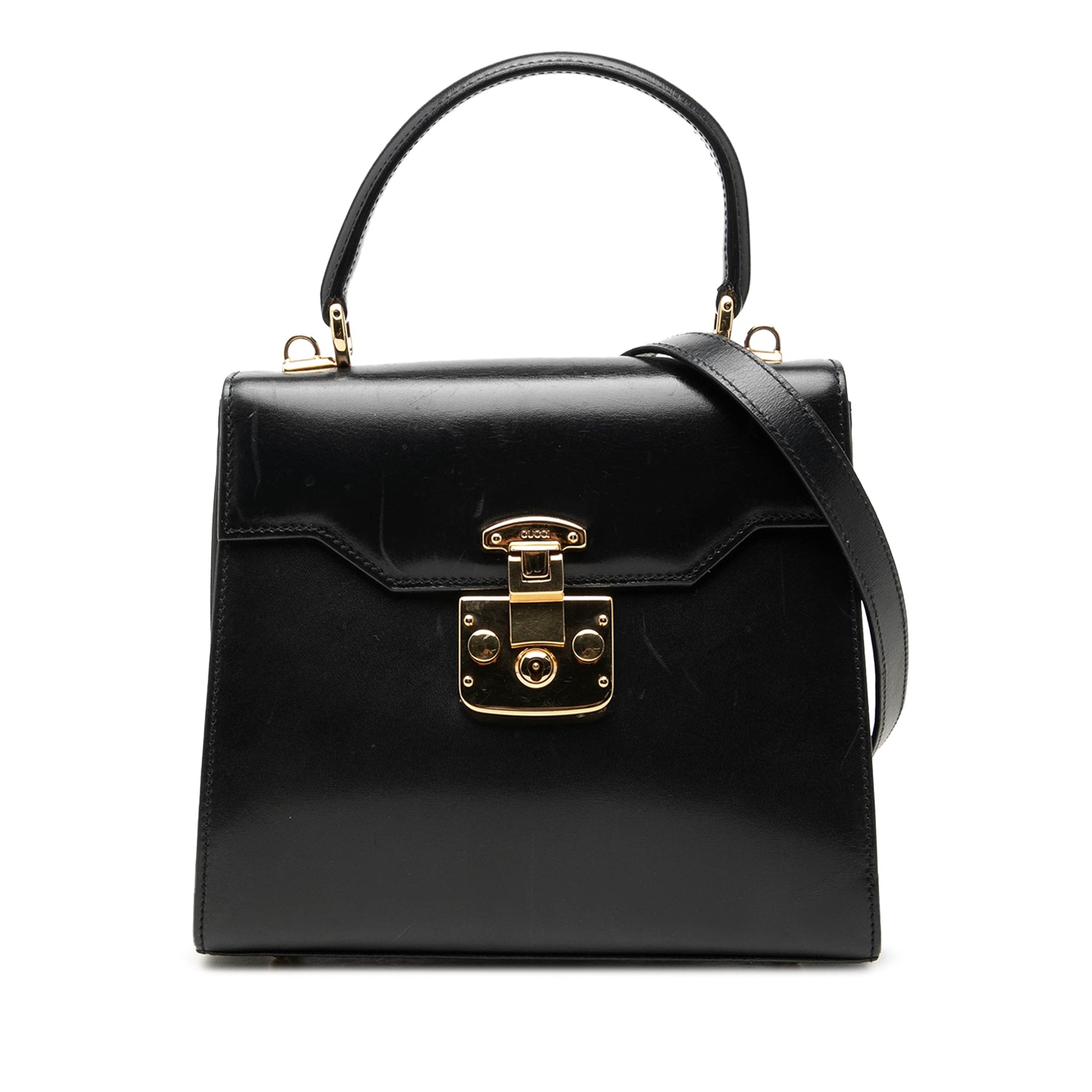 Gucci Smooth Calfskin Lady Lock Satchel