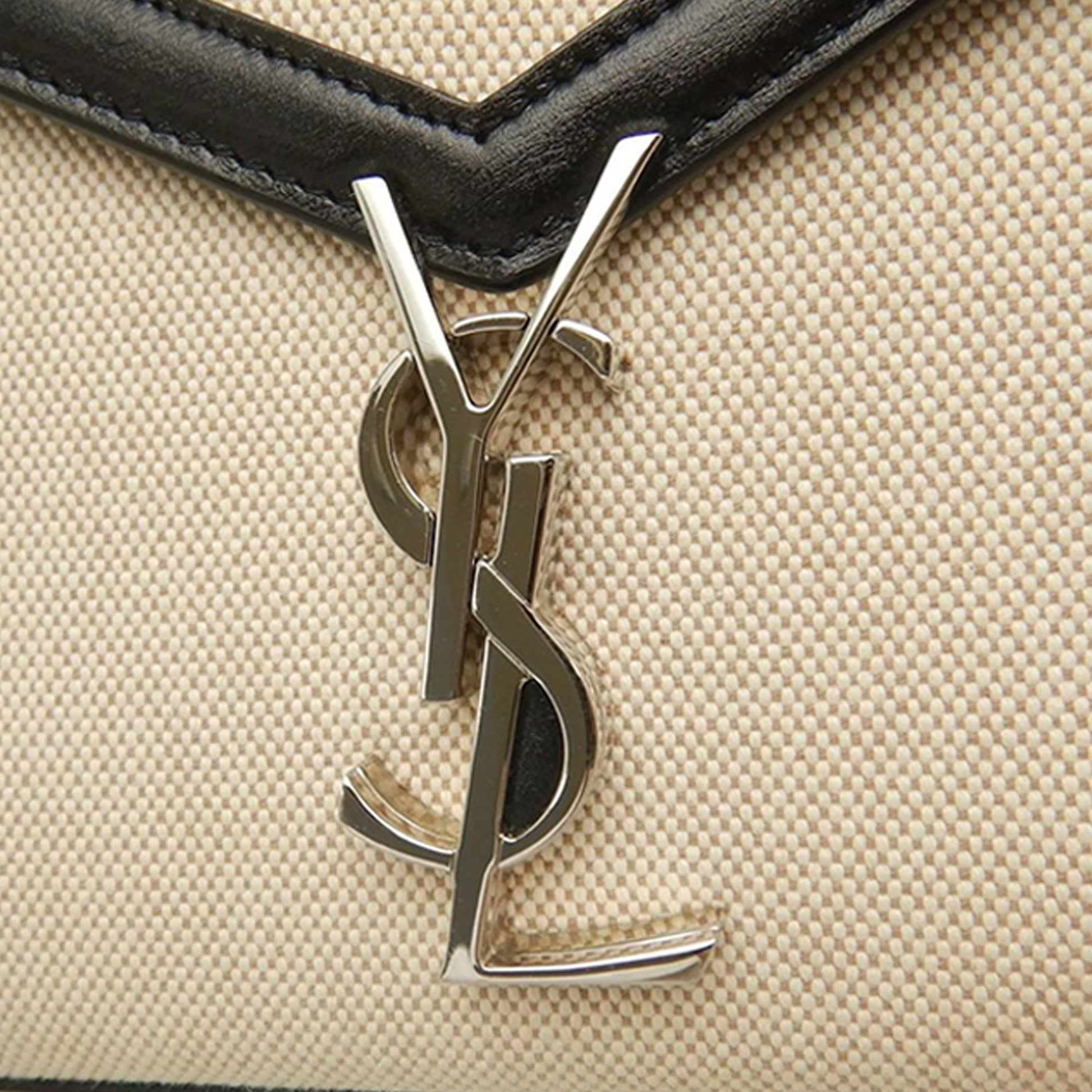 Saint Laurent Medium Canvas Cassandra Top Handle Bag
