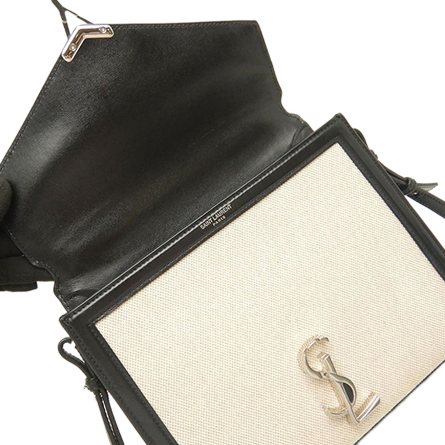 Saint Laurent Medium Canvas Cassandra Top Handle Bag