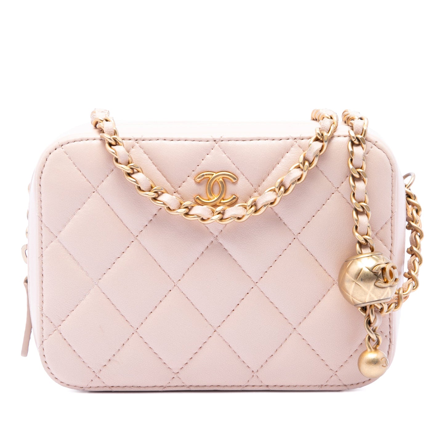 Chanel CC Quilted Lambskin Pearl Crush Camera Bag