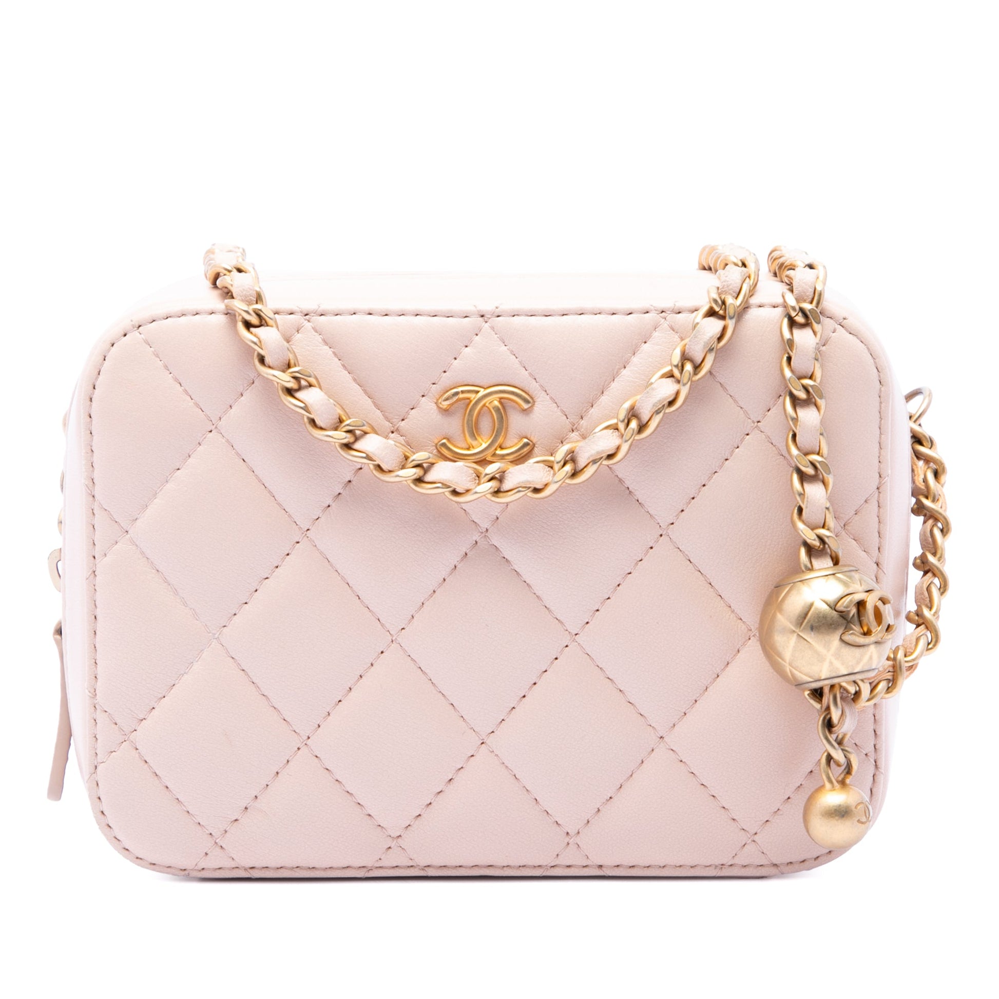 Chanel CC Quilted Lambskin Pearl Crush Camera Bag