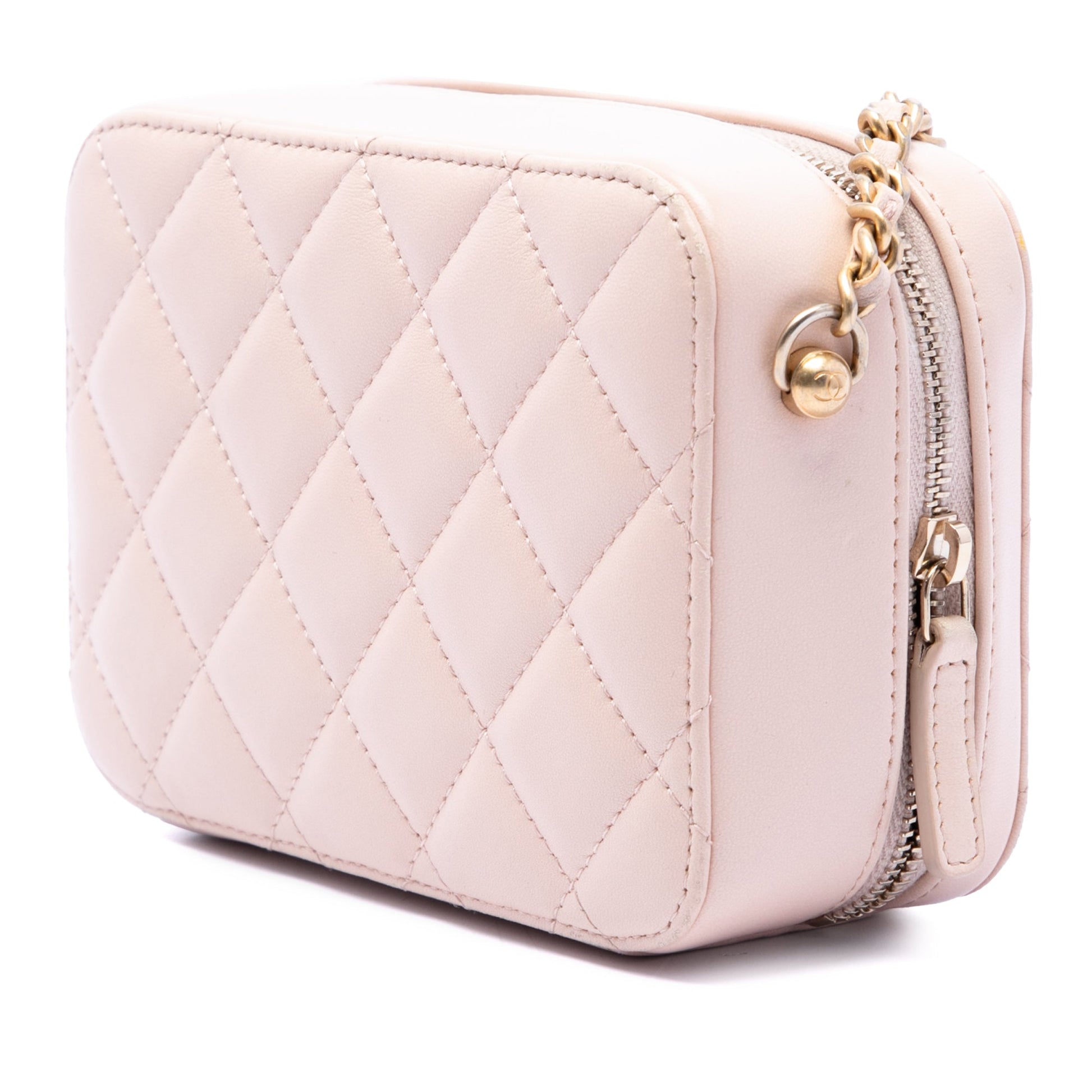Chanel CC Quilted Lambskin Pearl Crush Camera Bag